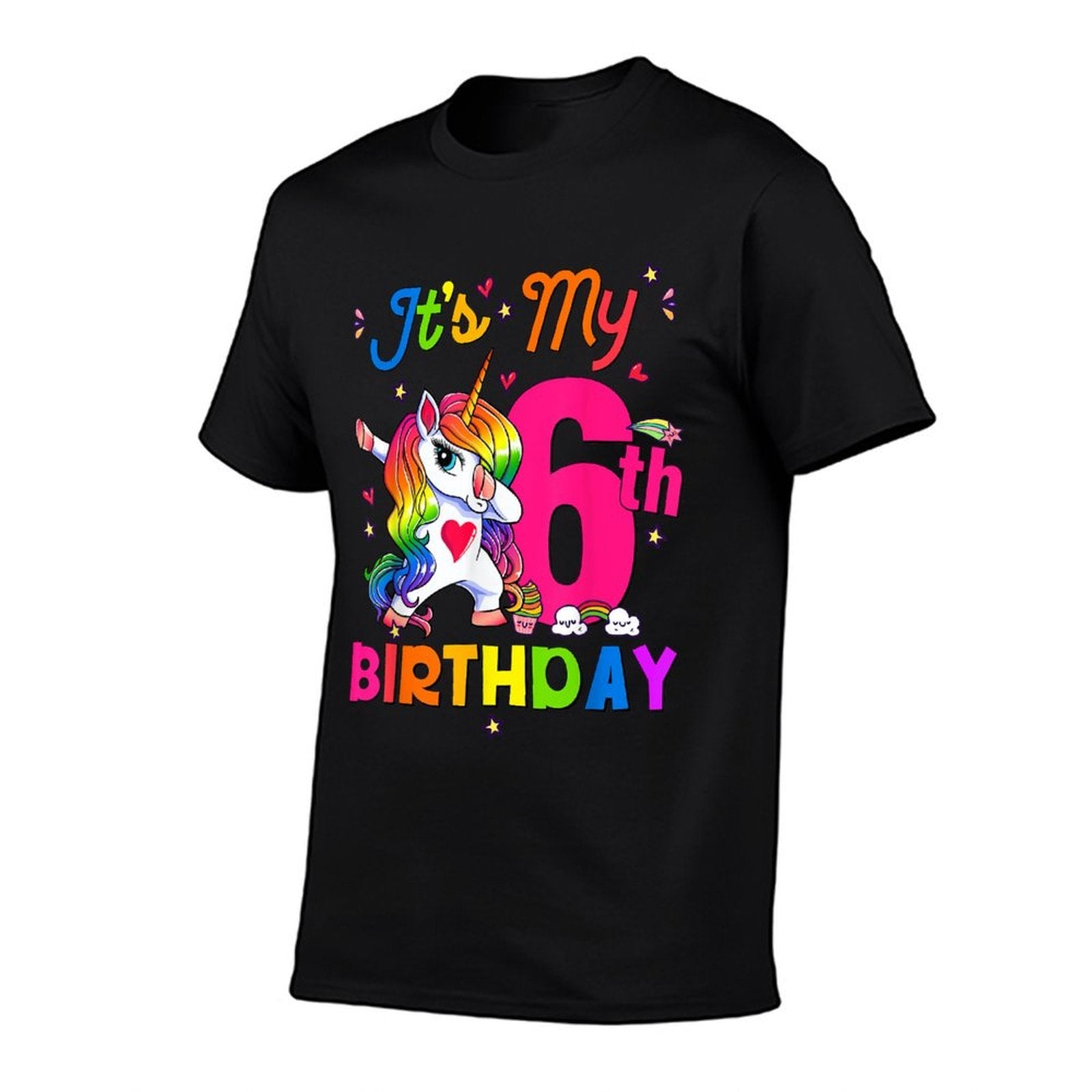 6 Years Old Unicorn It's My 6th Birthday Girl Party  Eco-friendly Material T-Shirt