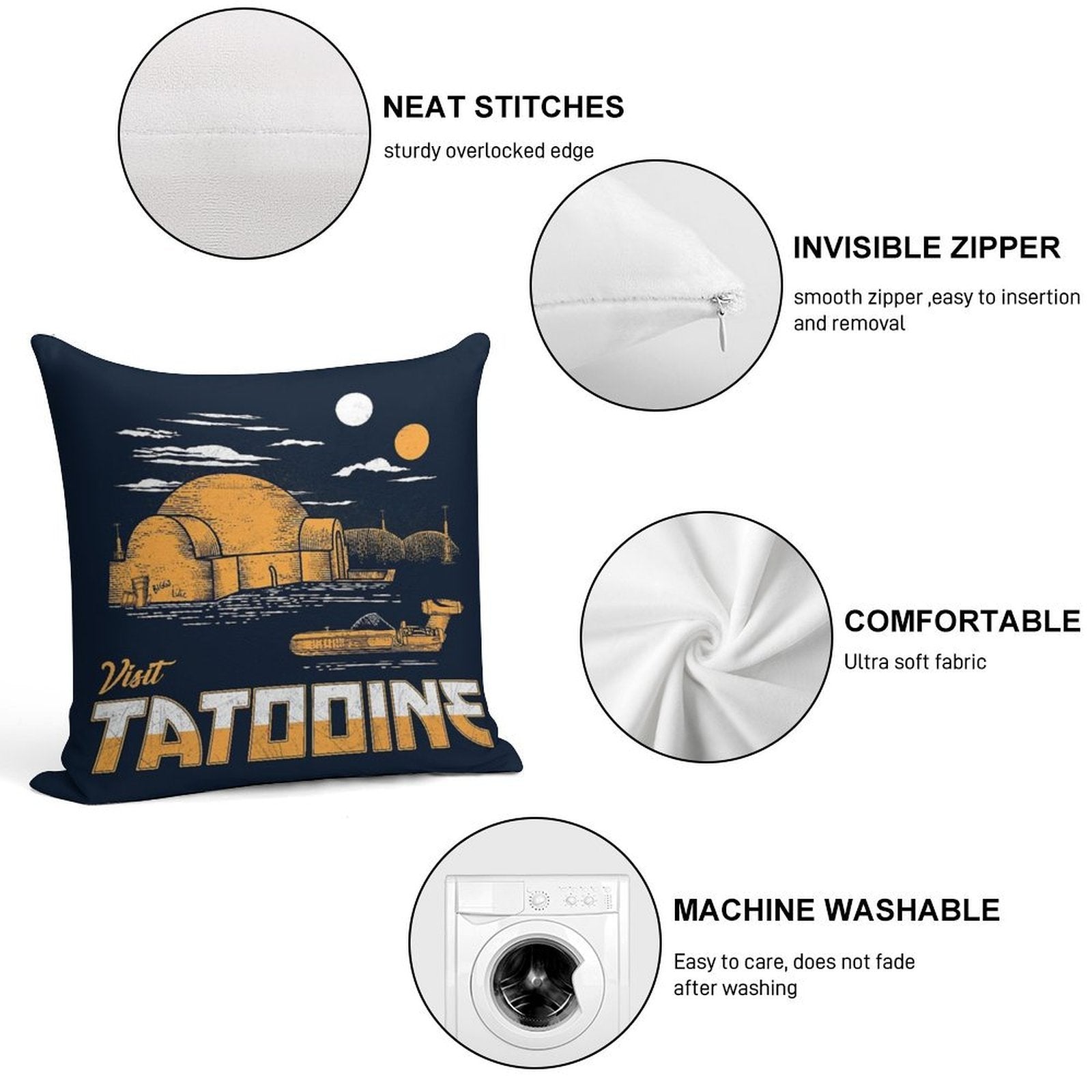 Visit Tatooine Soft Warmth Comfort Throw Pillow