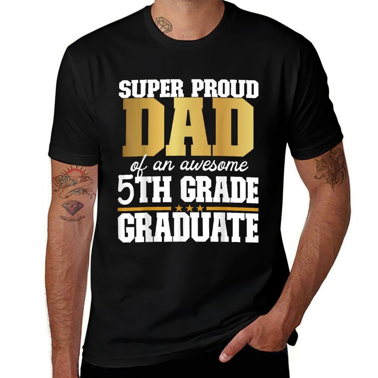 Super Proud Dad of An Awesome 5th Grade Graduate 2024 2025 Stretchy T-Shirt
