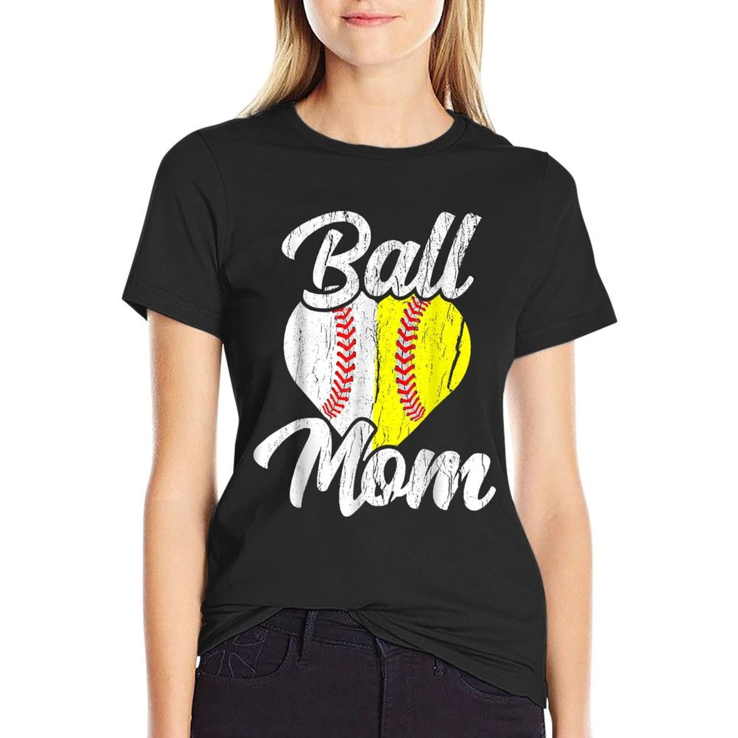 Team Sports For Mother's Day Ball Mom Baseball Softball Mam Affordable Price T-Shirt