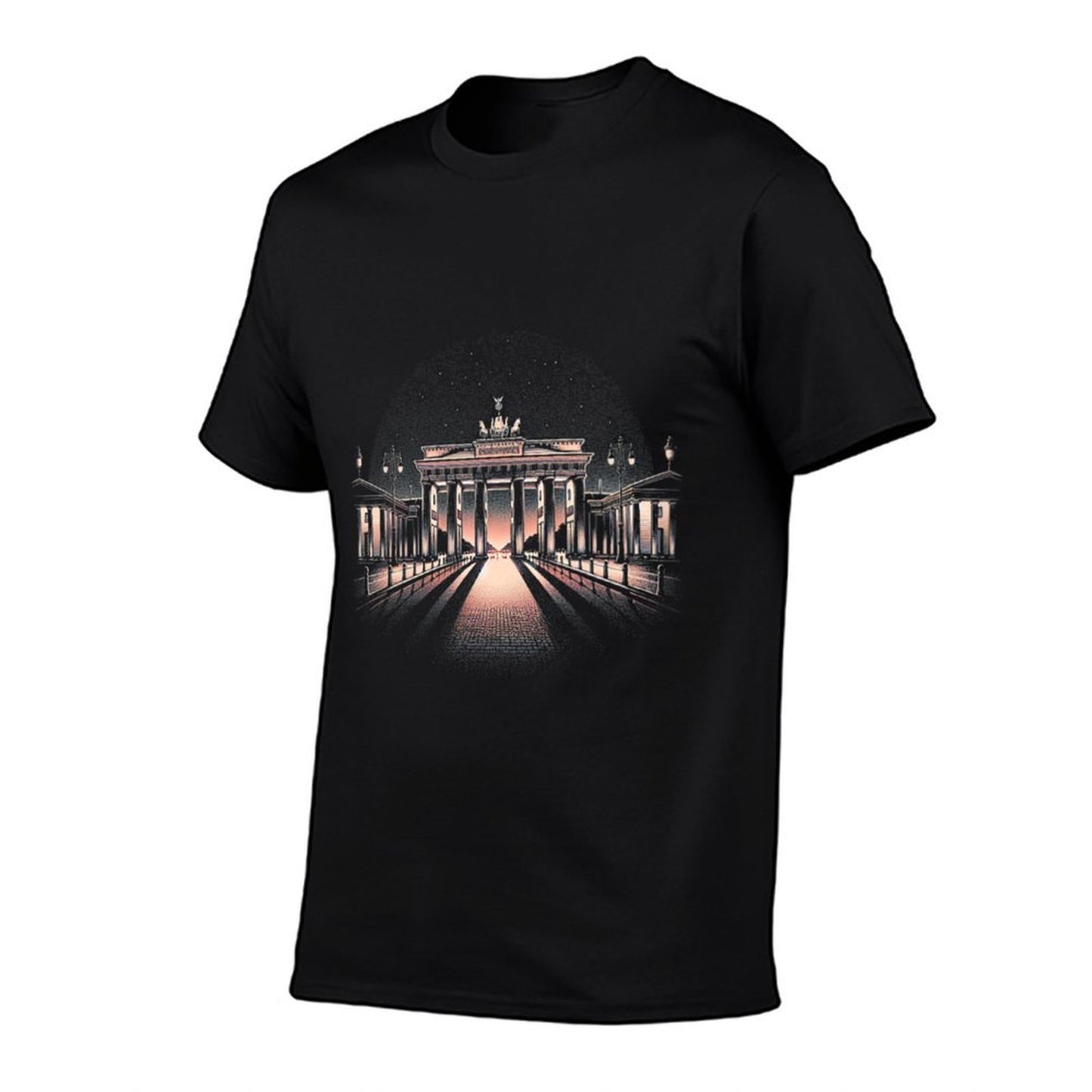Womens Brandenburger Gate Twilight Artwork Quick-drying T-Shirt