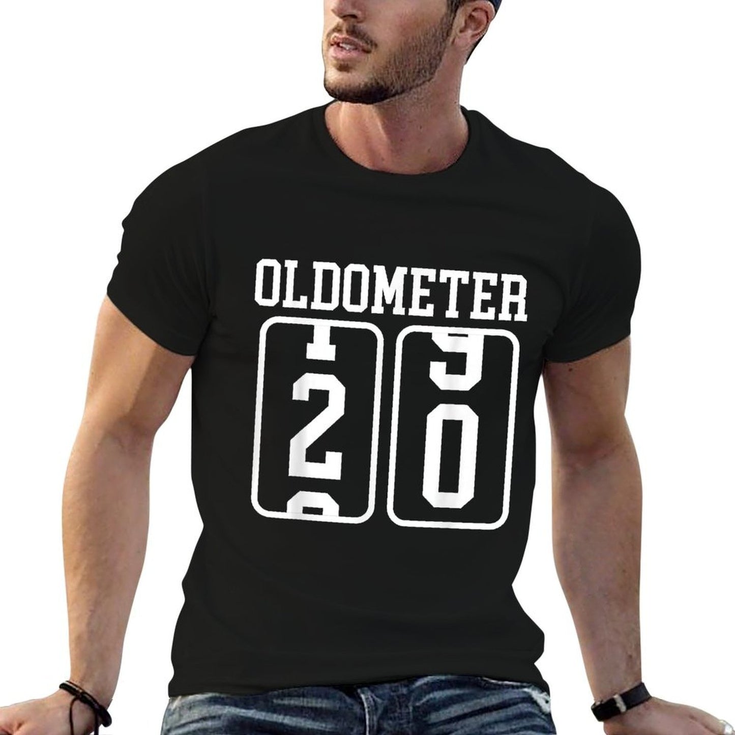 20 Years Old Oldometer Birthday Male Him Funny 20th Birthday Breathable T-Shirt