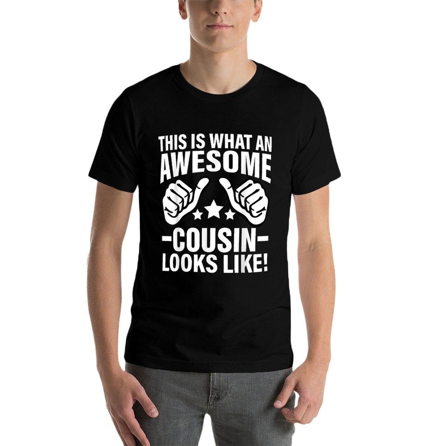 This Is What An Awesome Cousin Looks Like Cool Cousin  Heathered Texture T-Shirt