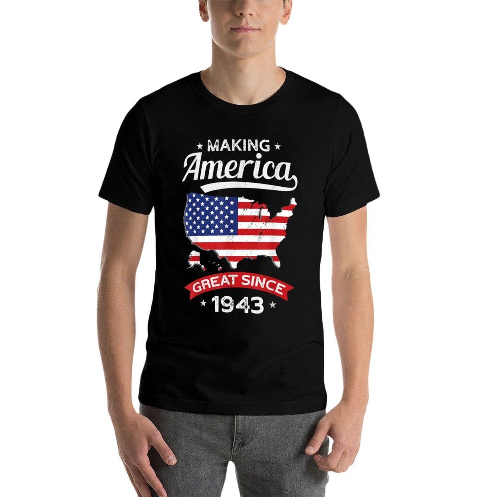 80th Birthday Making America Great Since 1943  Lightweight T-Shirt