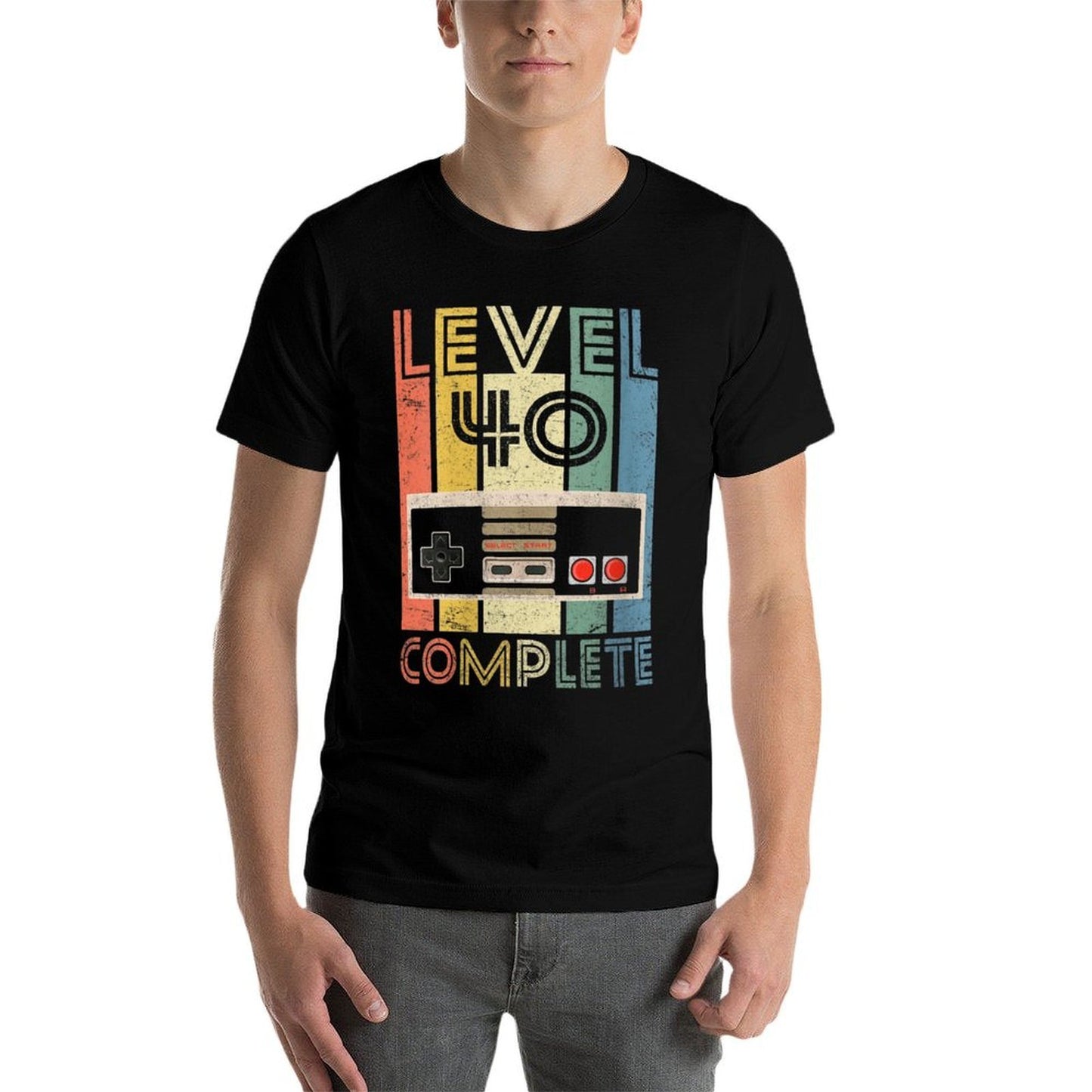 Womens Video Game Controller Level 40 Complete 40th Birthday Gamer Trendy Pattern T-Shirt