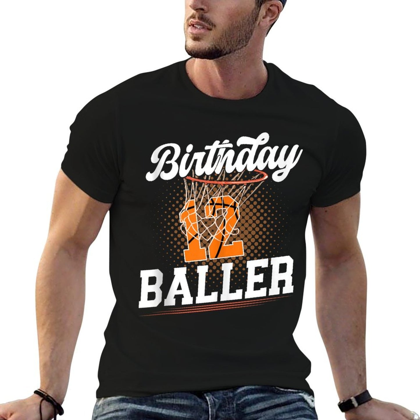 12th Basketball Birthday Twelve Year Old Basketball Player Easy-care T-Shirt