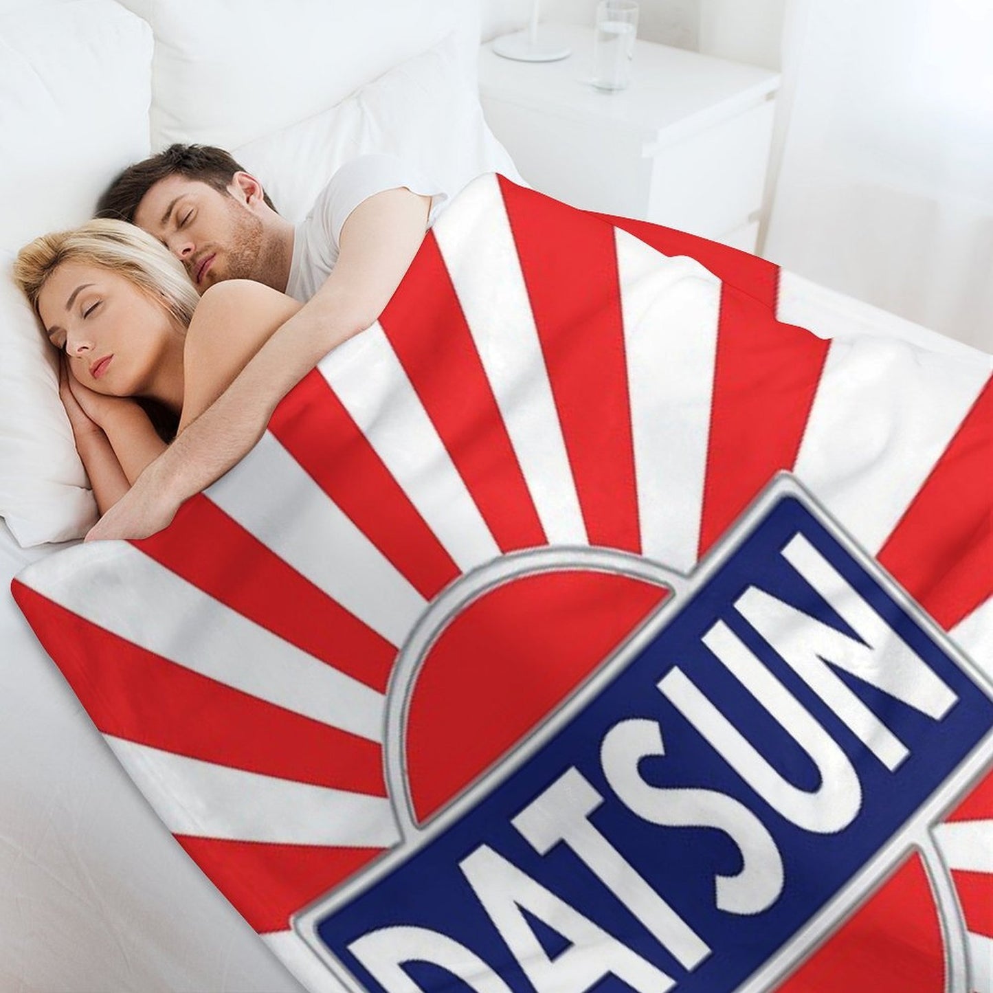Vintage Datsun Sun-ray Eco-conscious Throw Blanket