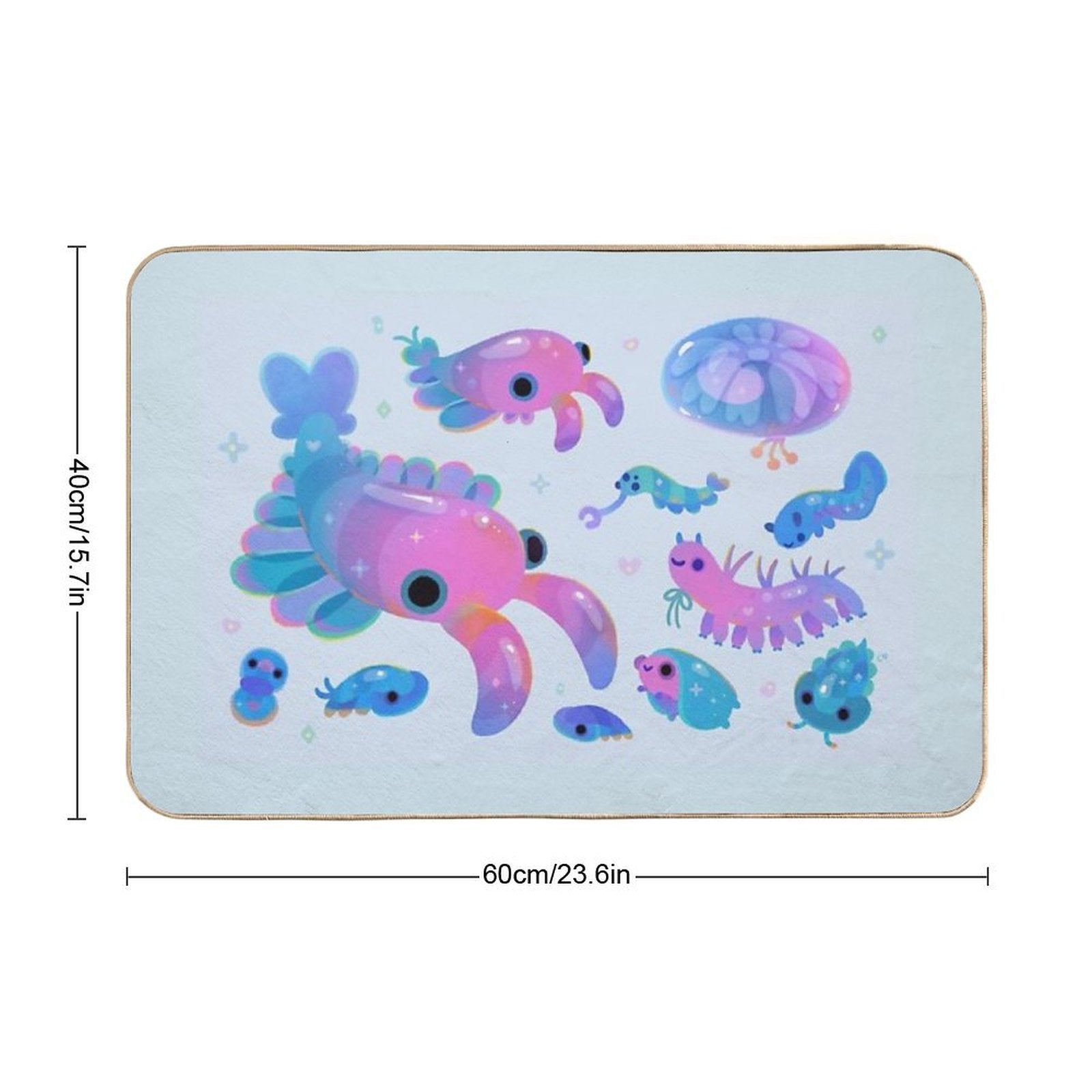 Cambrian Baby - Pastel  Repositionable Bath Mat