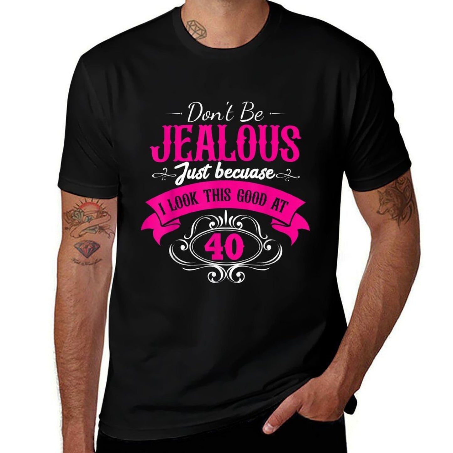 Womens 40Th Birthday Do Not Be Jealous Cause I'M 40 Vintage-inspired T-Shirt