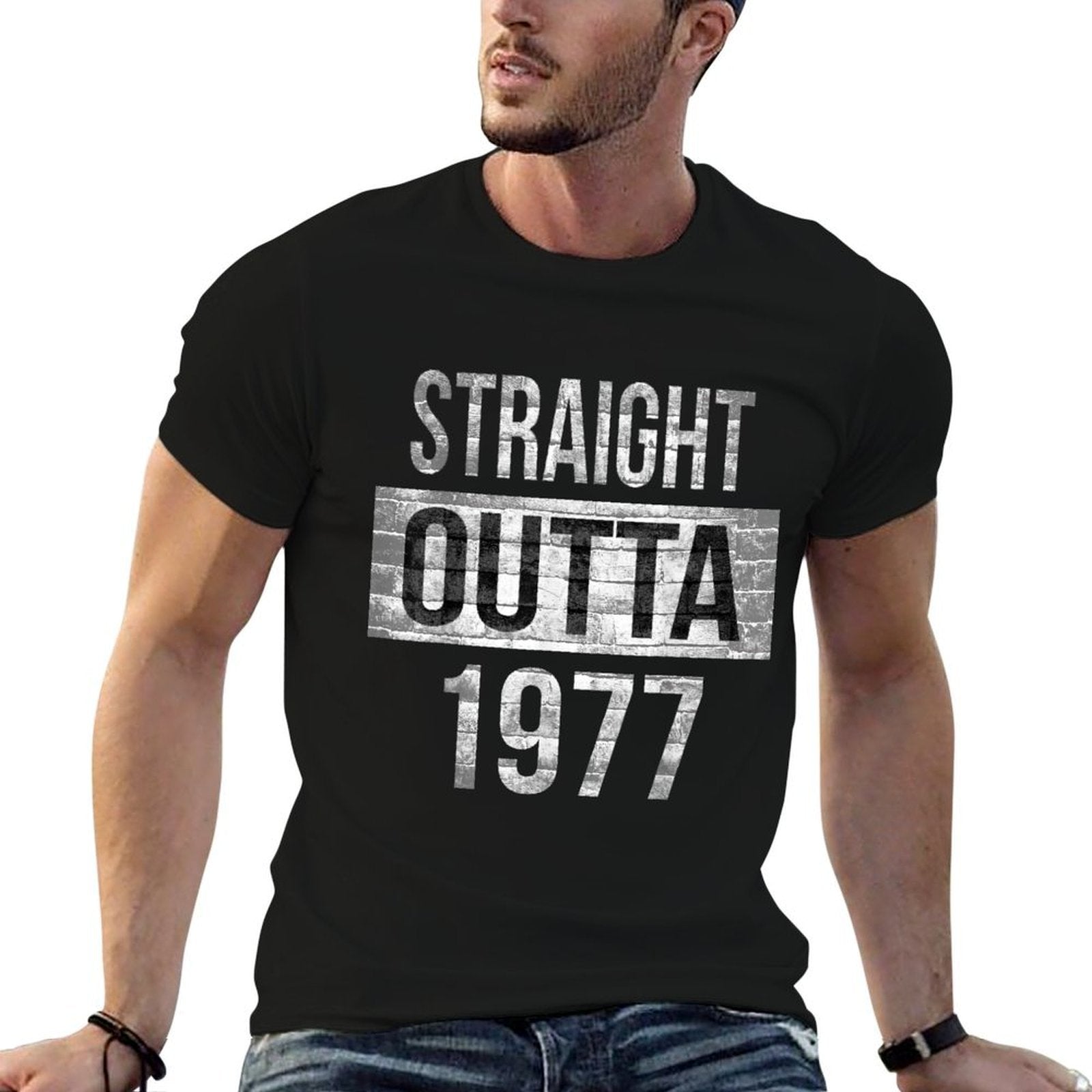 Straight Outta 1977 - Funny 40th Birthday Gift  Vintage-inspired T-Shirt