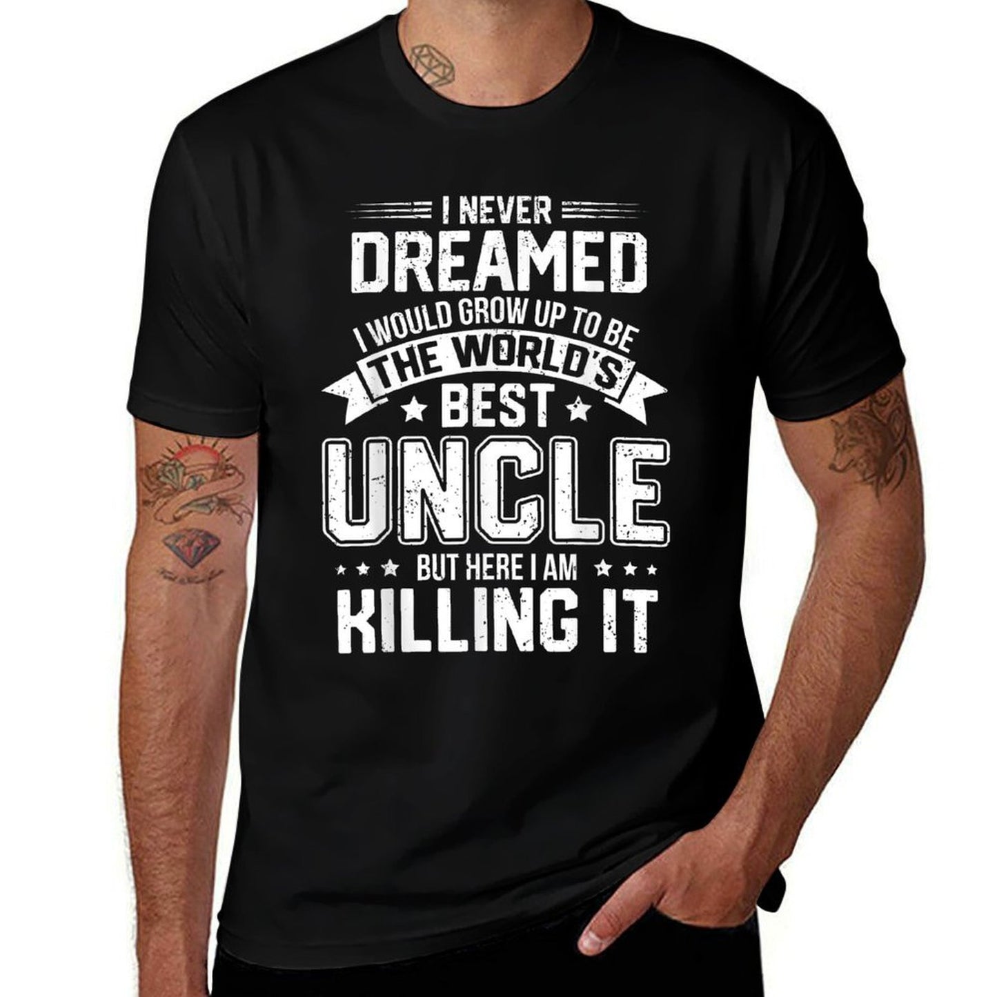 The Worlds Best Uncle - Funny Uncle Moisture-wicking T-Shirt