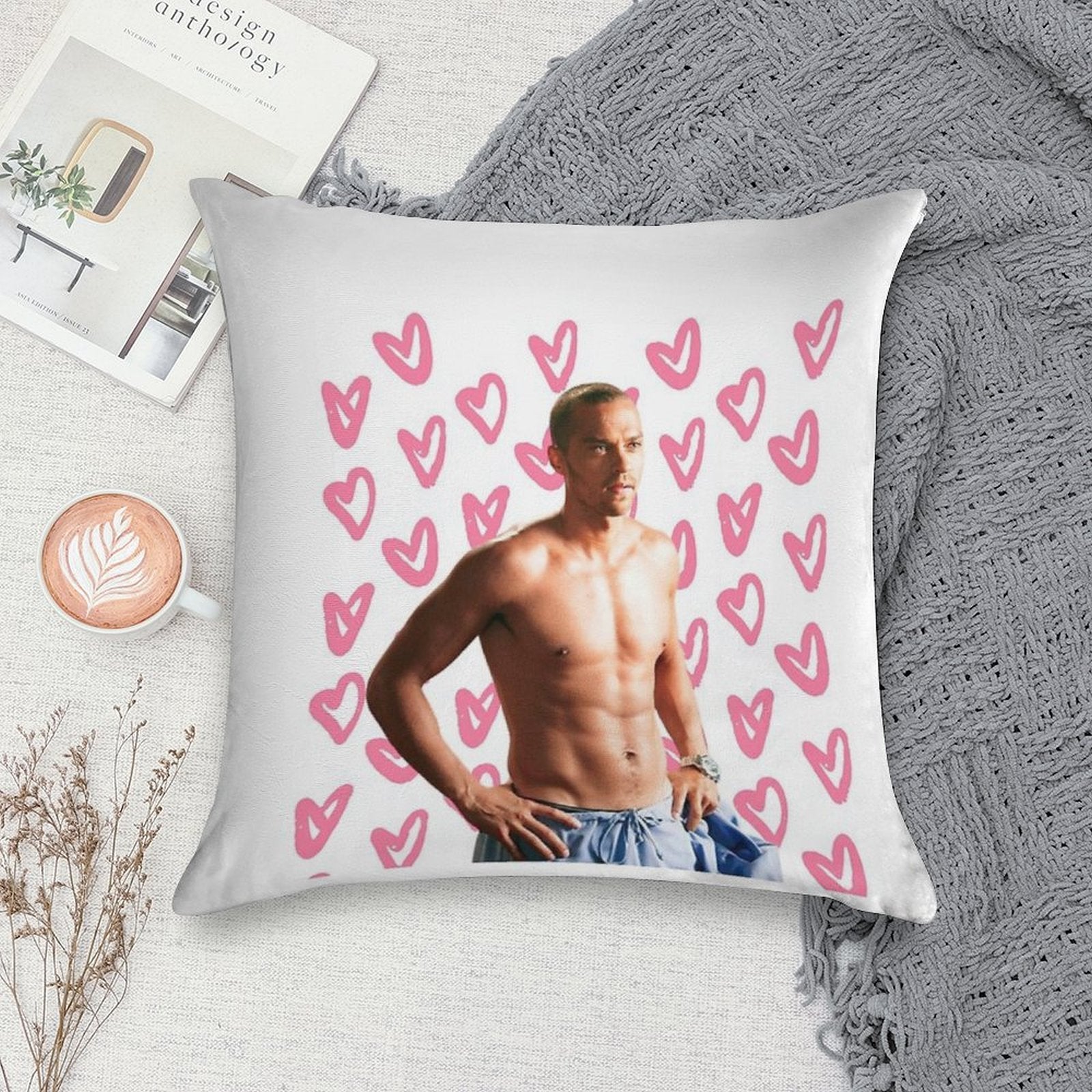 Avery (Jesse Williams) Soft Gift Ready Throw Pillow
