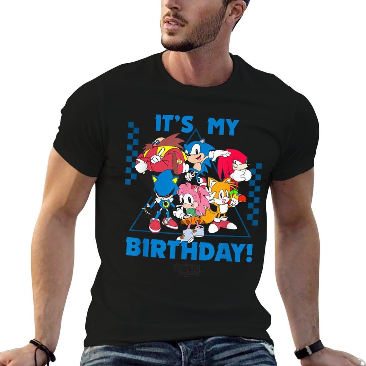 Sonic The Hedgehog Birthday Its My B-Day Group Shot Moisture-wicking T-Shirt
