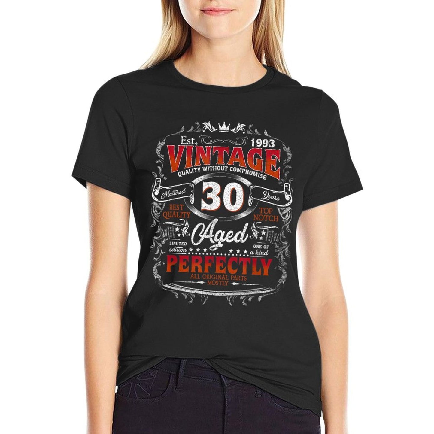 30 Year Old Men Vintage 1993 Limited Edition 30th Birthday Cotton T-Shirt