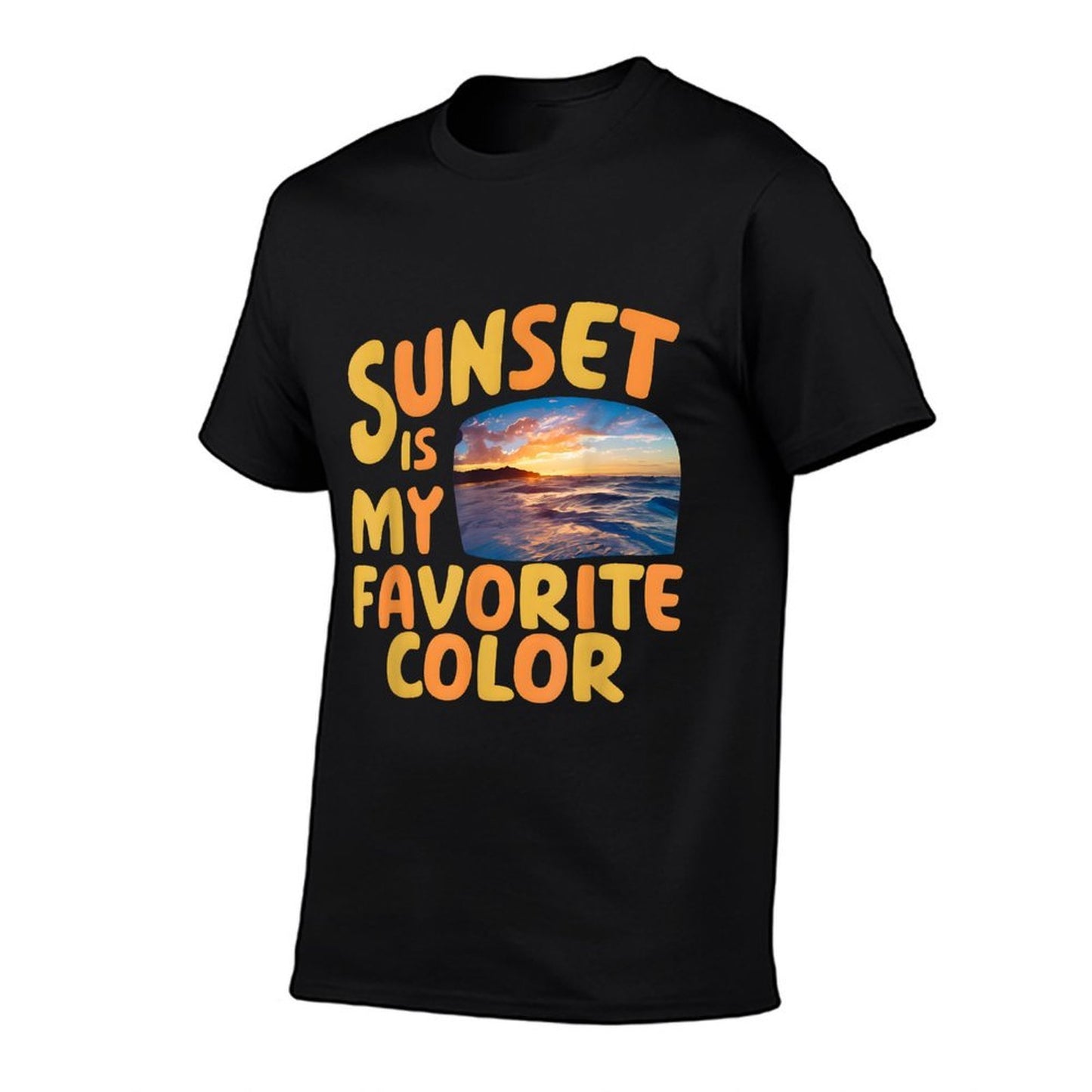 Sunset Is My Favorite Color Ocean Vista Beach Lover Oversized Silhouette T-Shirt