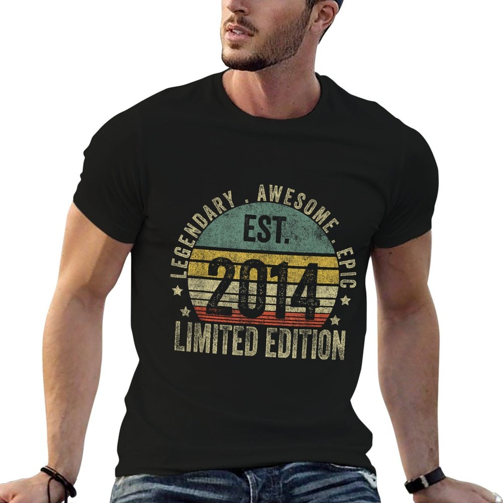 9th Birthday Vintage 9 Year Old Est 2014 Limited Edition  Graphic-printed T-Shirt