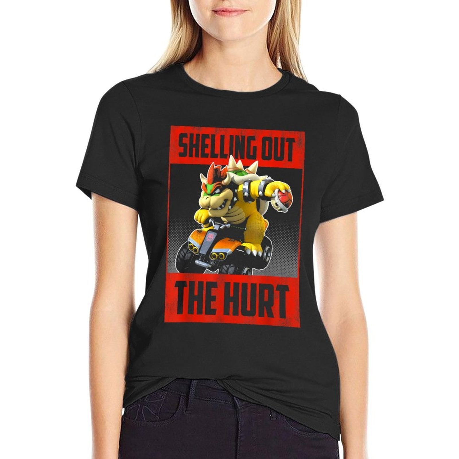 Mario Kart Bowser Shelling Out The Hurt Graphic  Trendy Pattern T-Shirt