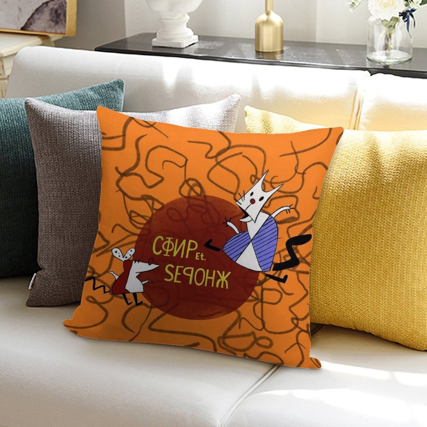 Worker And Parasite Soft Durable Construction Throw Pillow