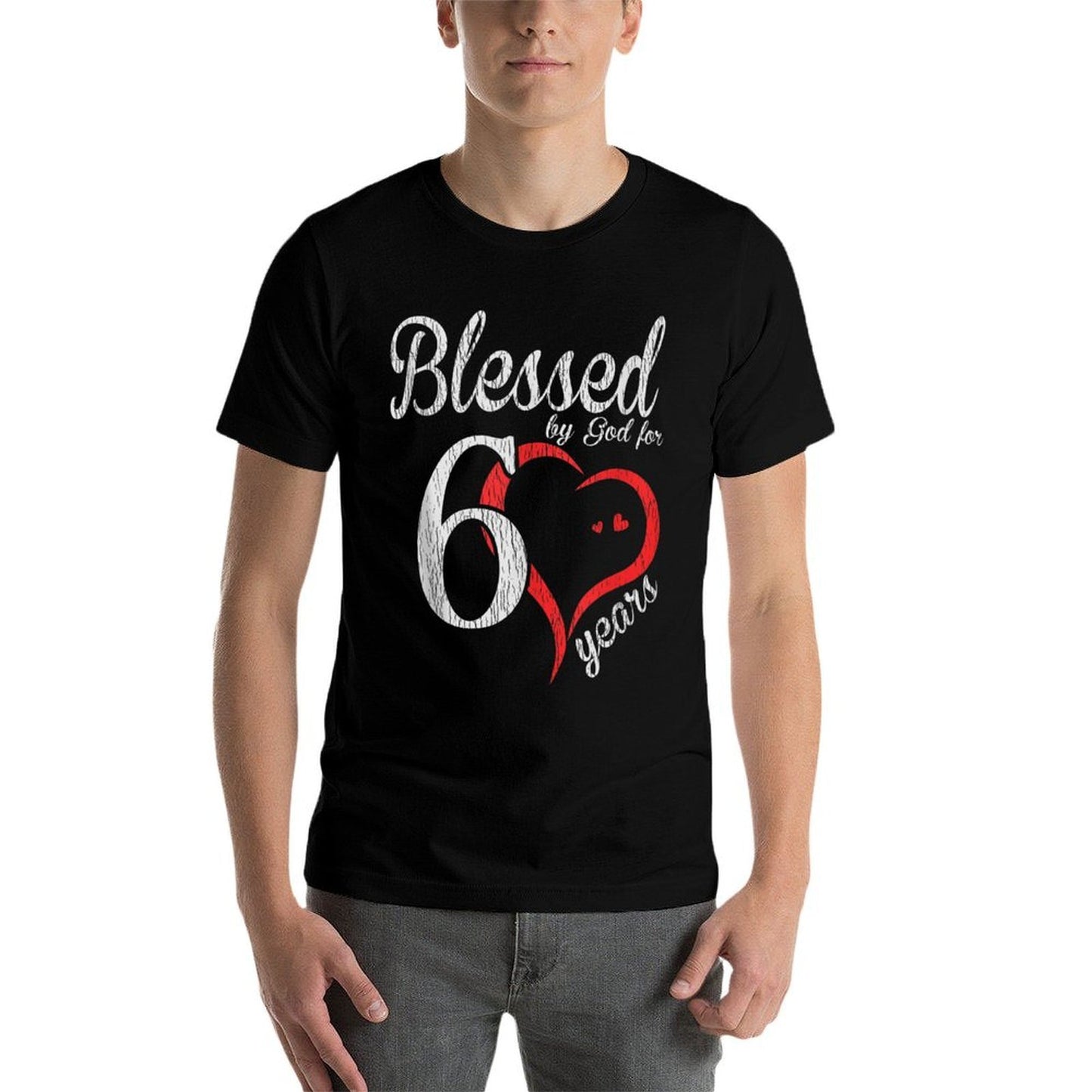 Vintage 60th Years Old Blessed By God - Happy 60th Birthday  Odor-resistant T-Shirt