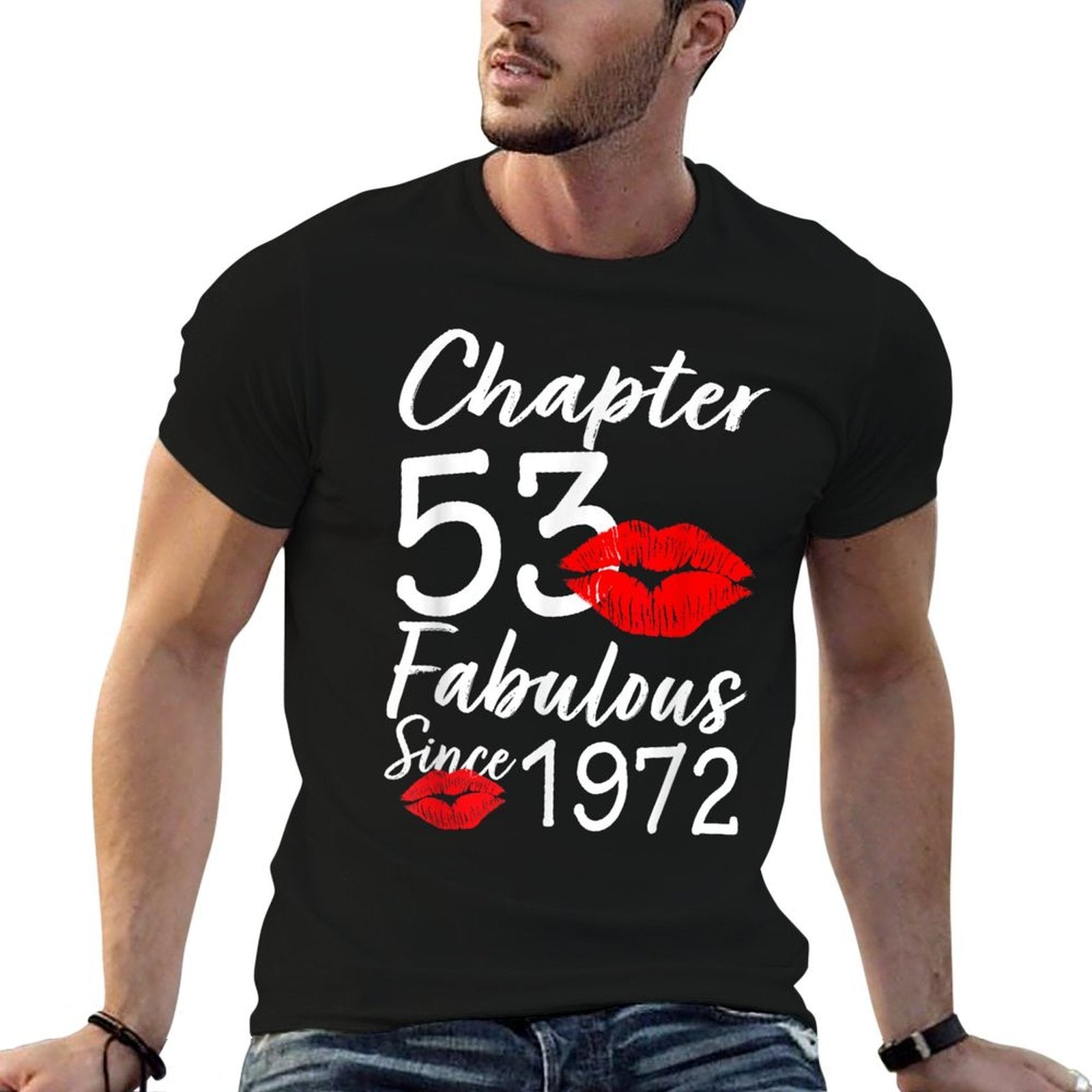 Chapter 53 Fabulous Since 1972 53rd Birthday Lips For Women  Polyester Blend T-Shirt