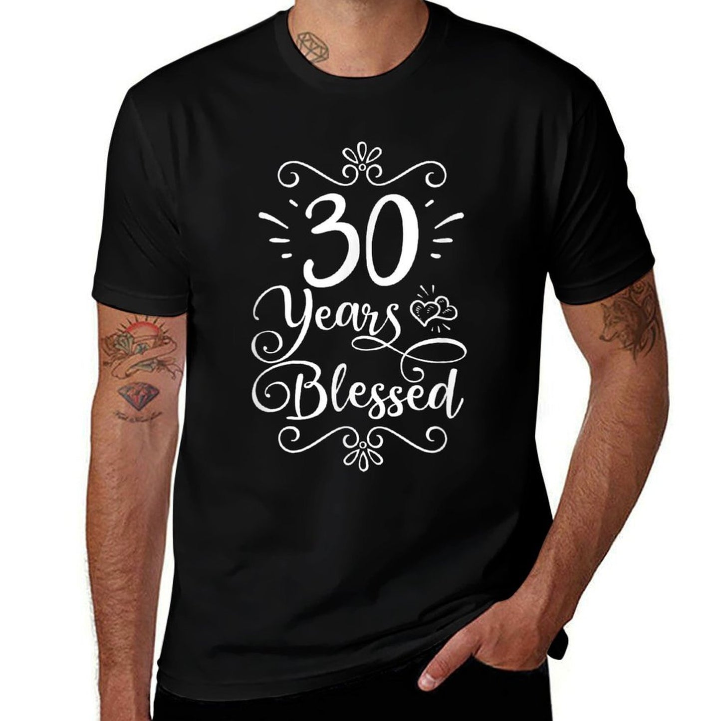 30th Birthday 30 Years Blessed Religious Jesus God Christian  Fade-proof Color T-Shirt