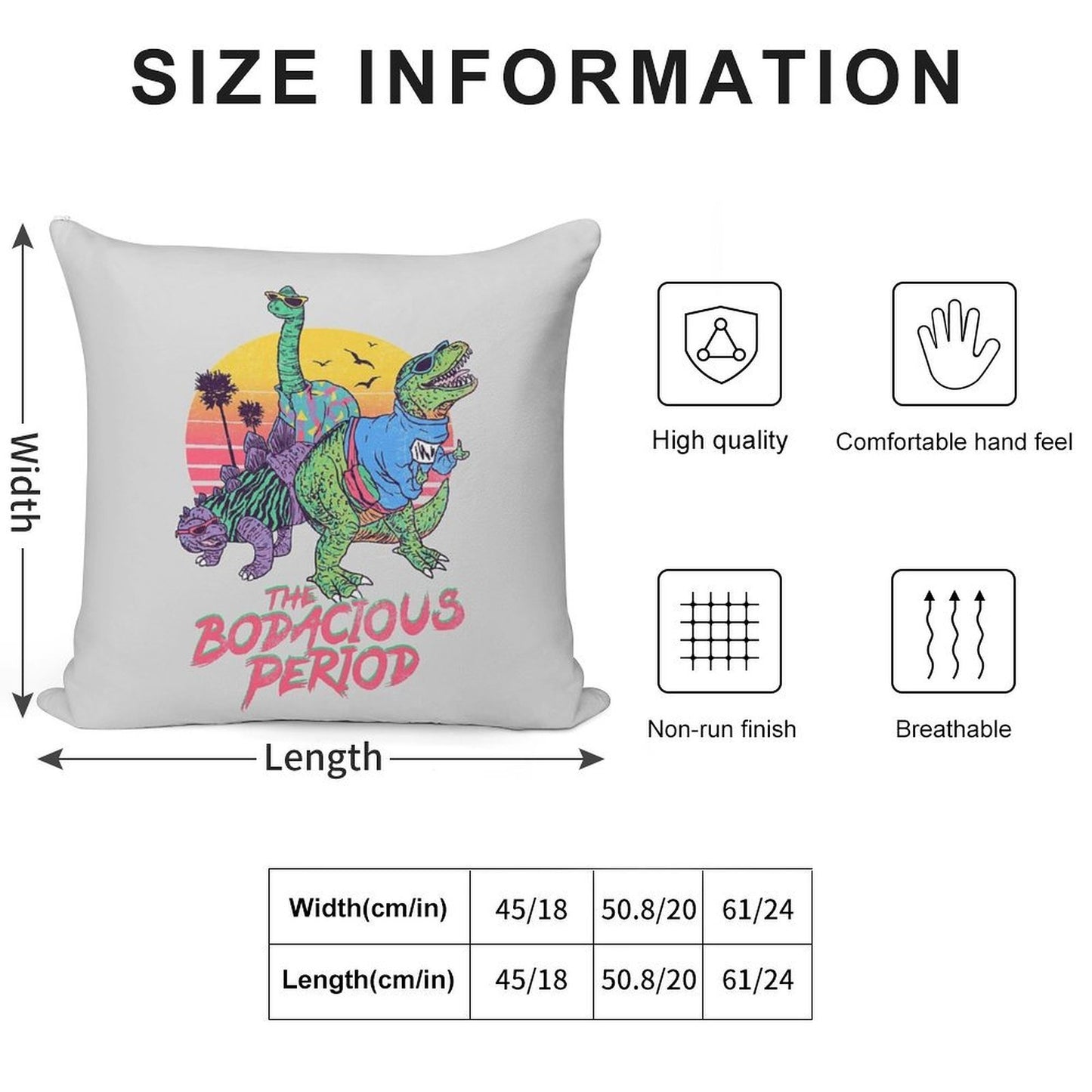 The Bodacious Period Soft Gift Ready Throw Pillow