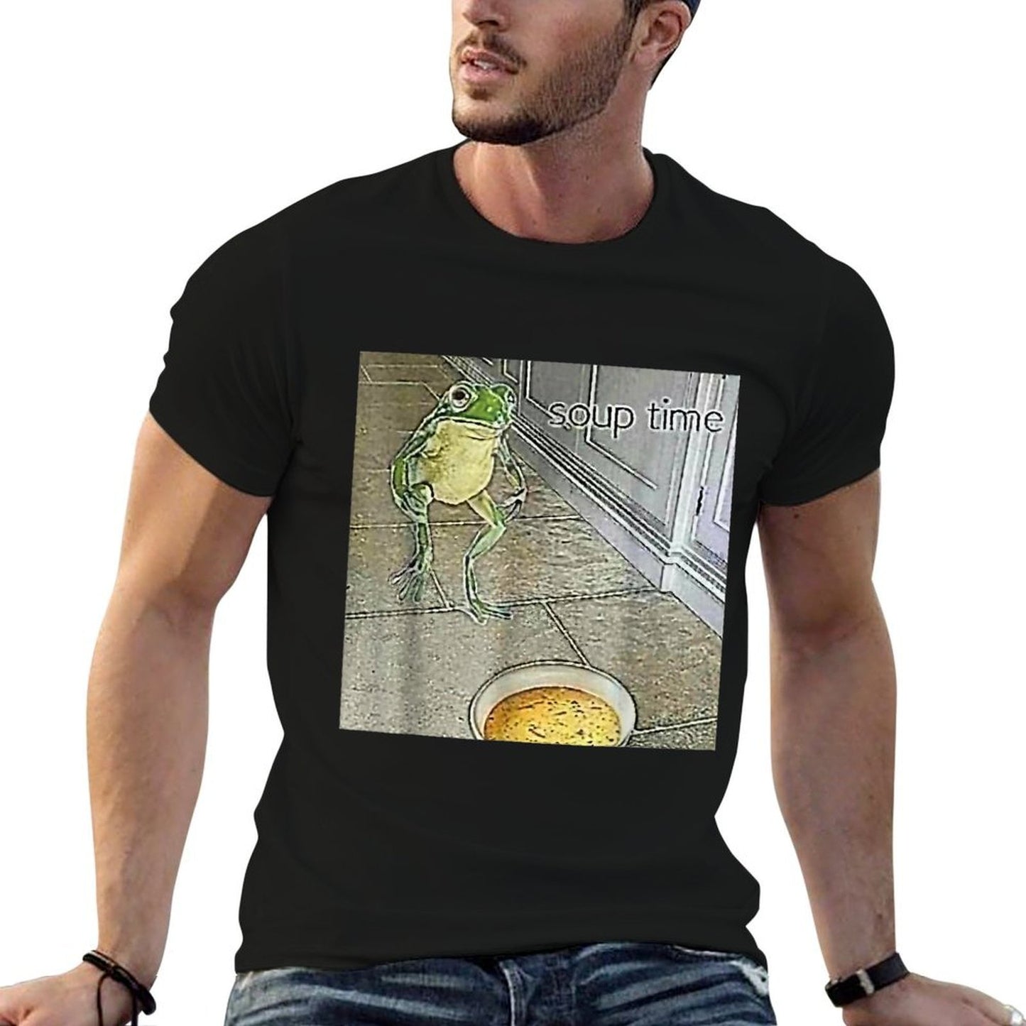 Soup Time Frog Weird Funny Oddly Specific Dank Meme Breathable T-Shirt