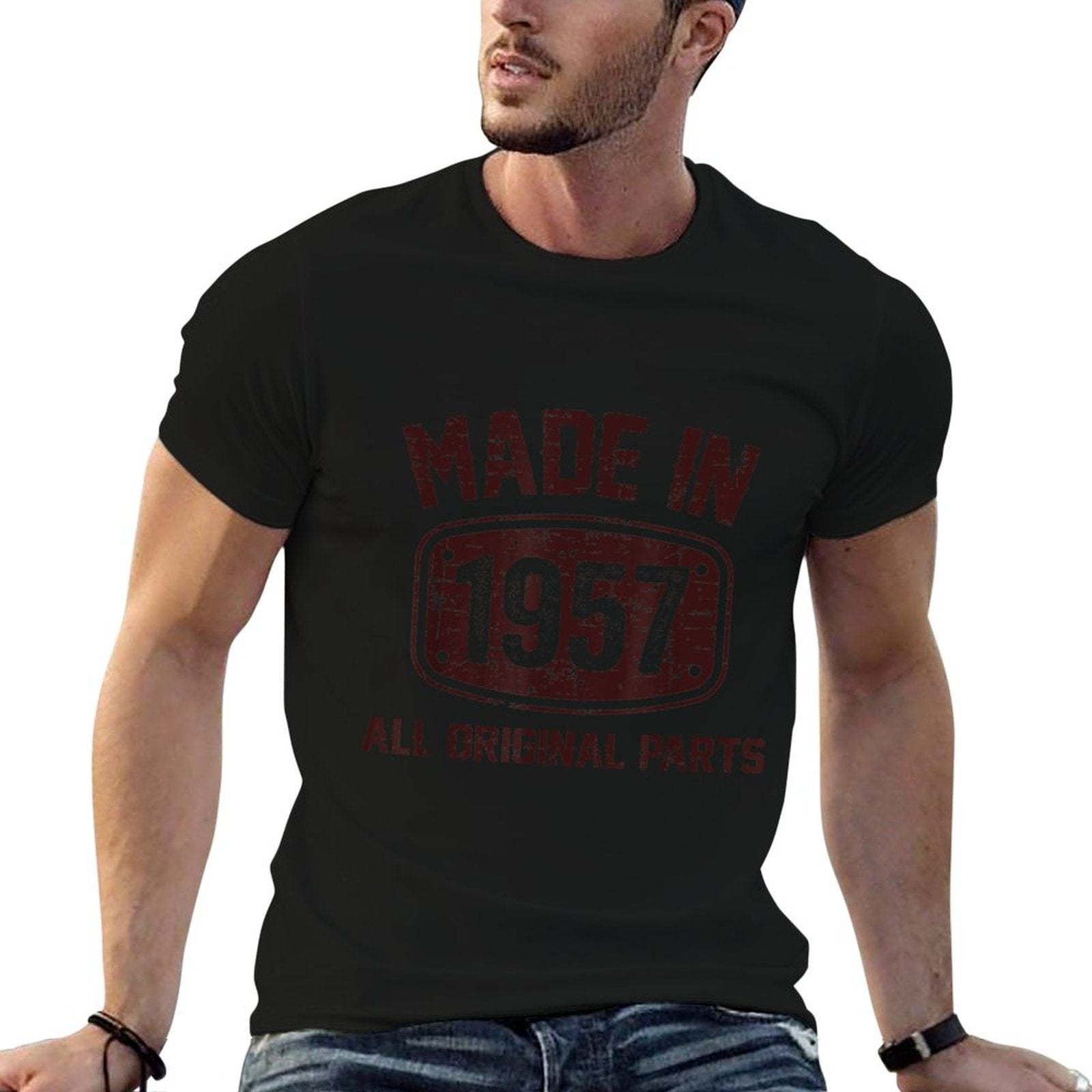 65 Years Old Made in 1957 All Original Parts 65th Birthday  Durable T-Shirt