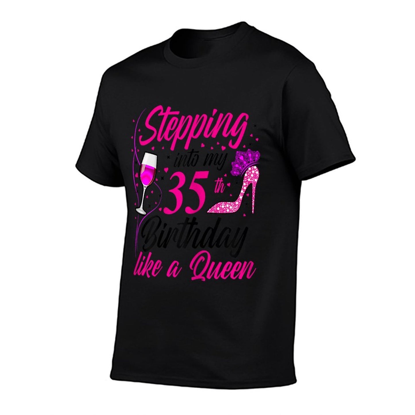 Stepping Into My 35th Birthday Like A Queen I 35th Birthday Soft T-Shirt
