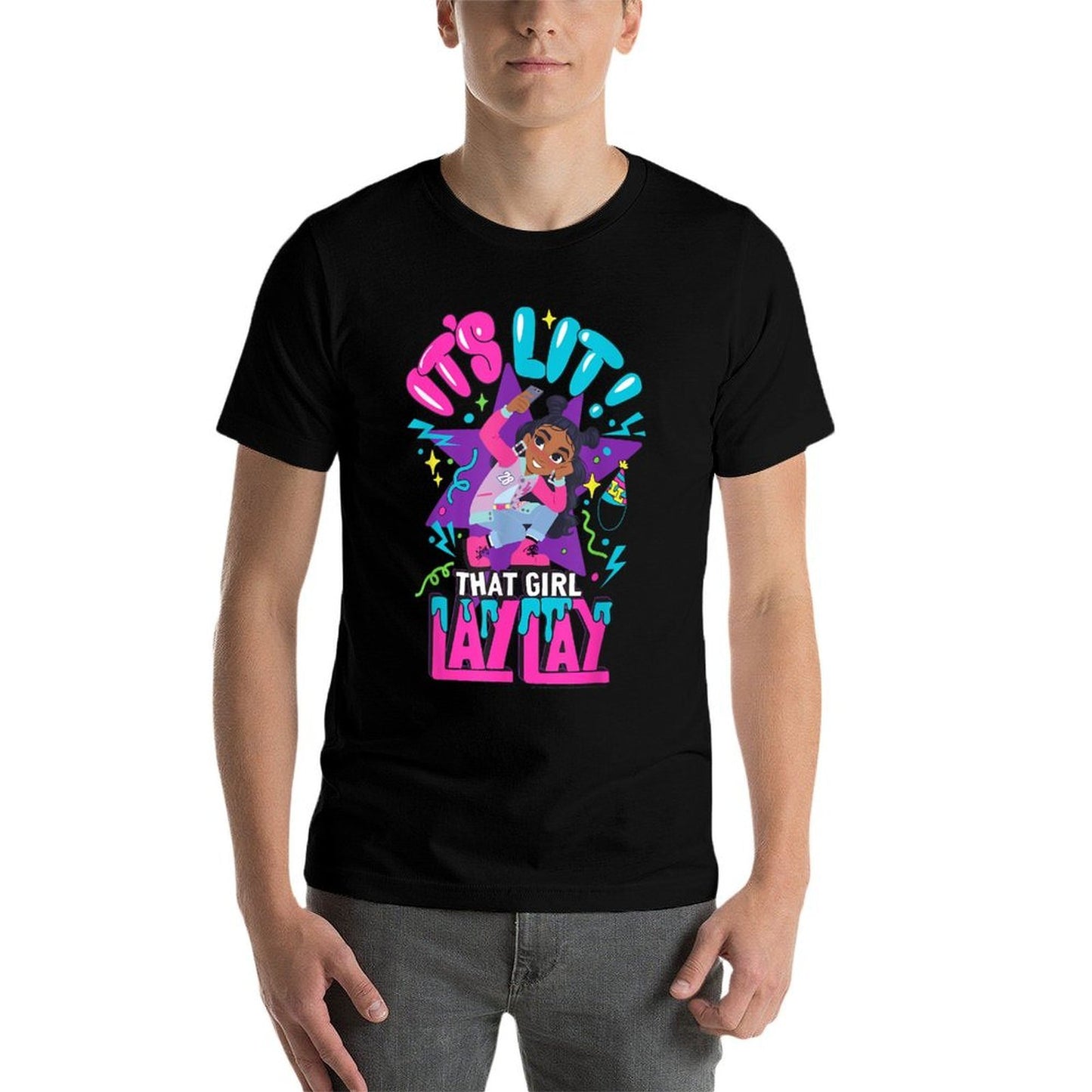 That Girl Lay Lay It's Lit! Animated Lay Lay Selfie Shot V2 Easy-care T-Shirt