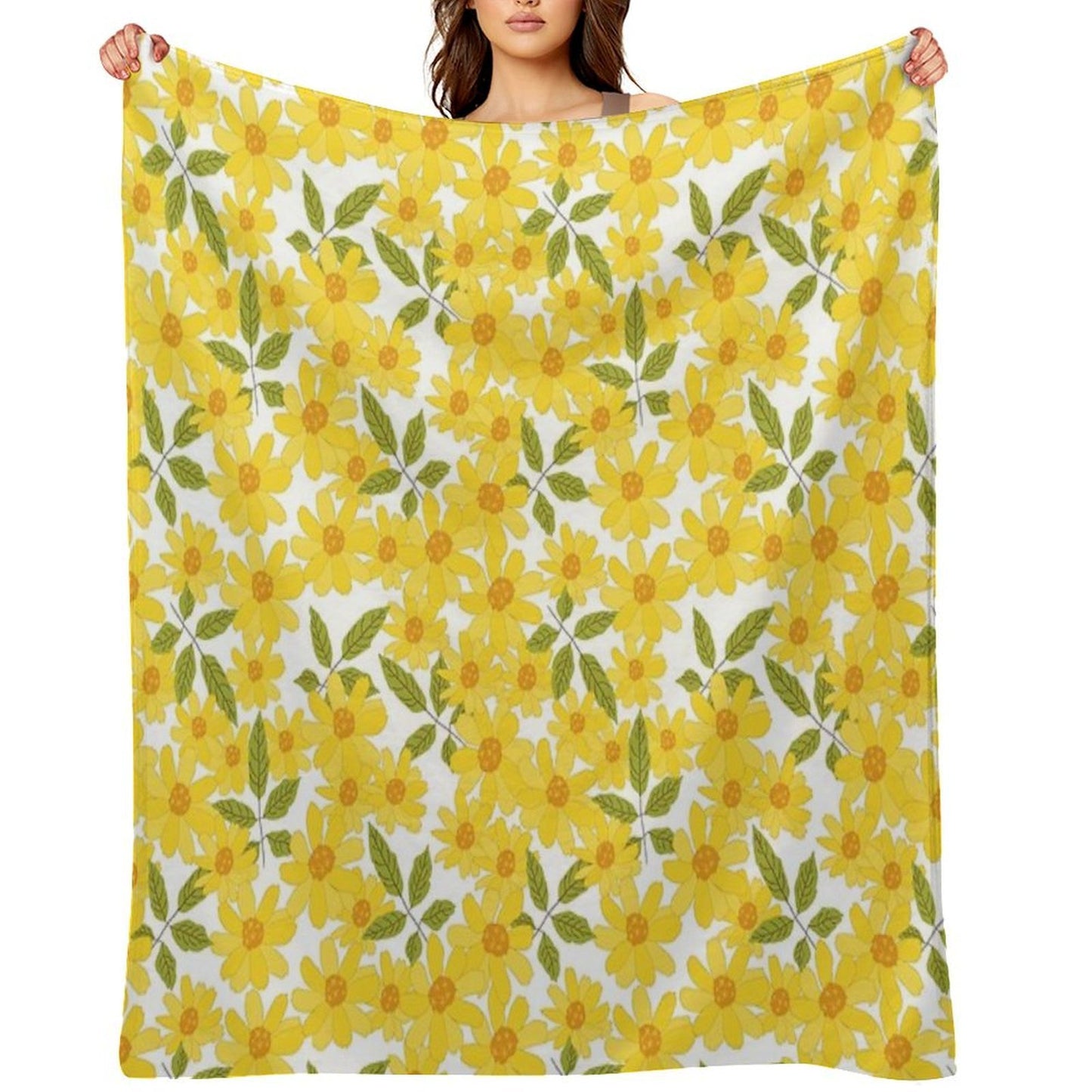 Yellow Zinnias All-season Throw Blanket