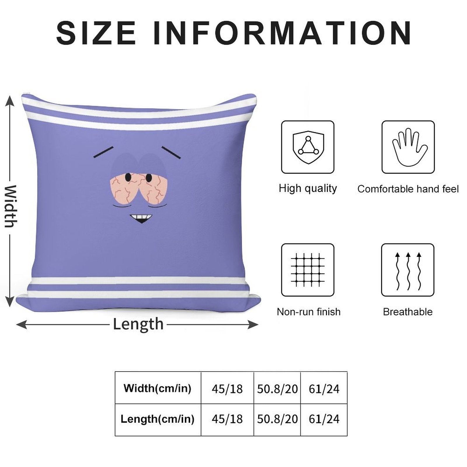 TOWELIE Soft Washable Throw Pillow