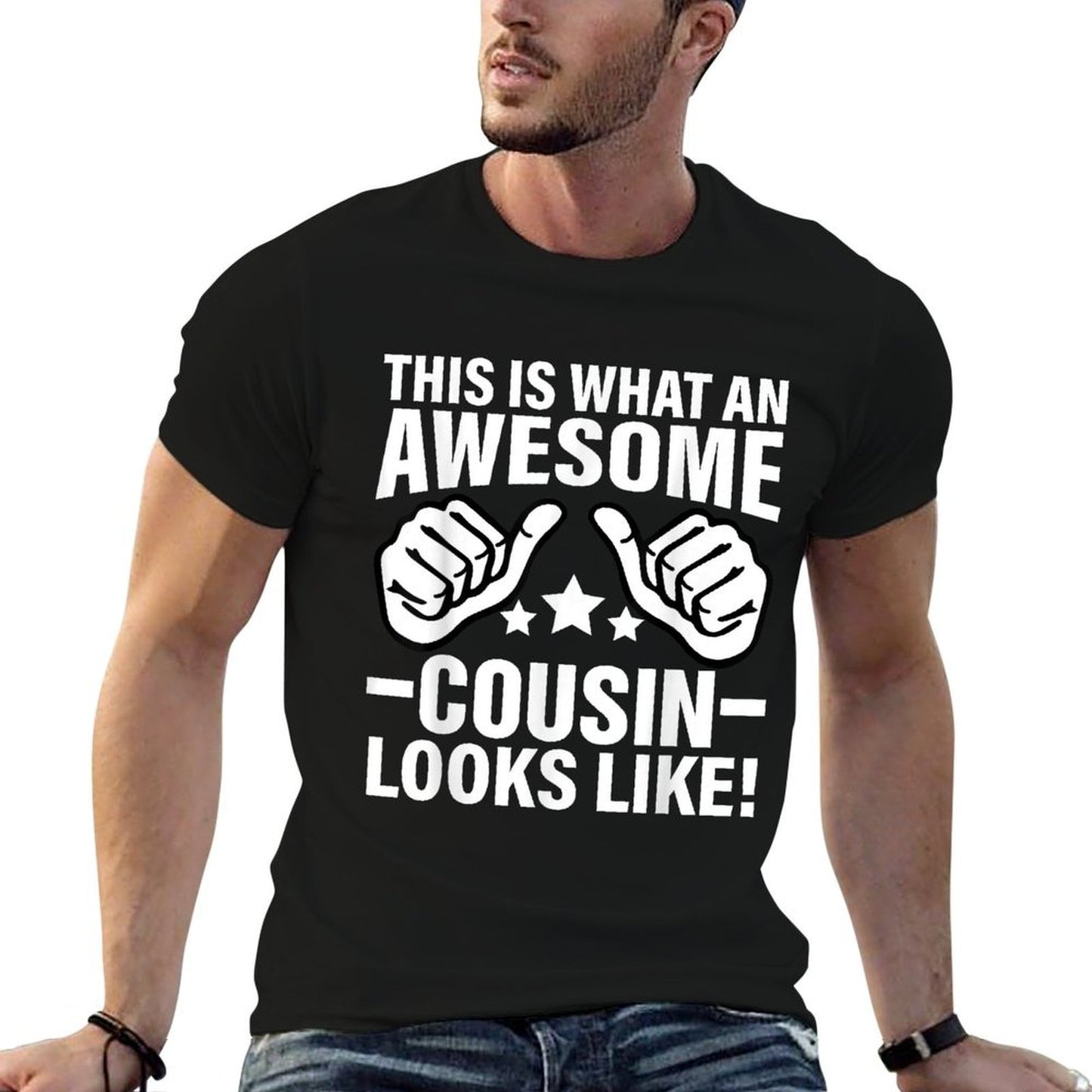 This Is What An Awesome Cousin Looks Like Cool Cousin  Heathered Texture T-Shirt