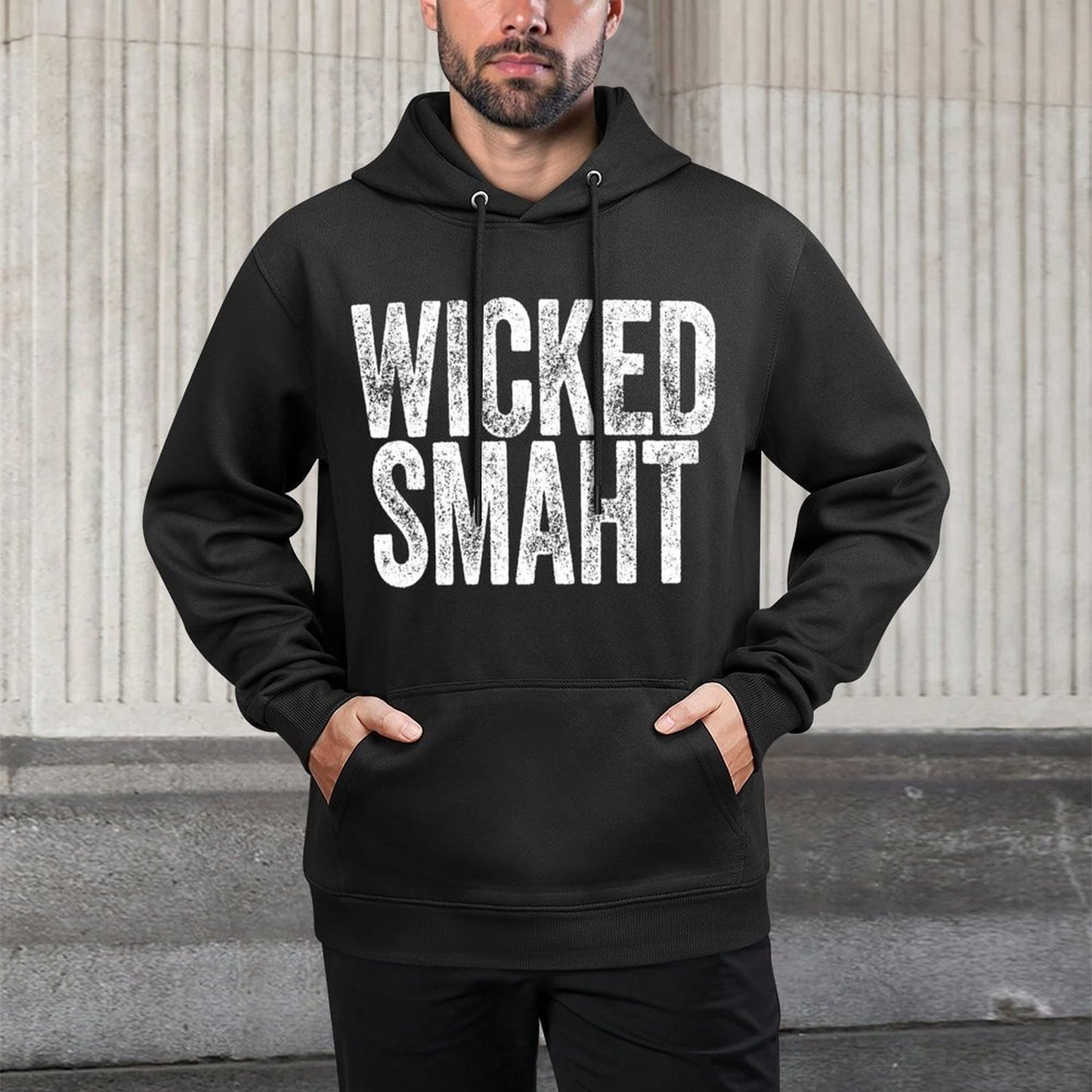Wicked Smaht Boston Massachusetts Shirt Sweatshirt Shrink-Resistant Hoodie