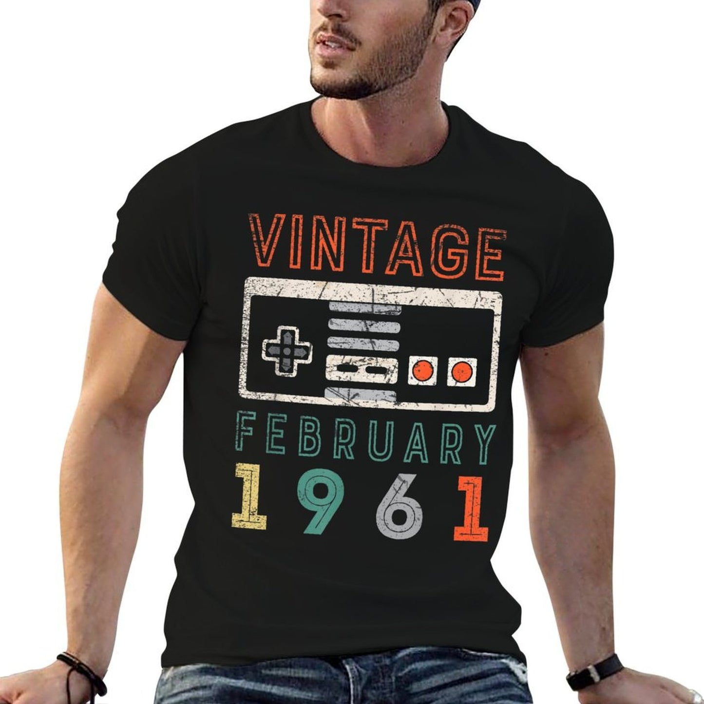 Vintage February 1961 60th Birthday 60 Year Old Soft T-Shirt