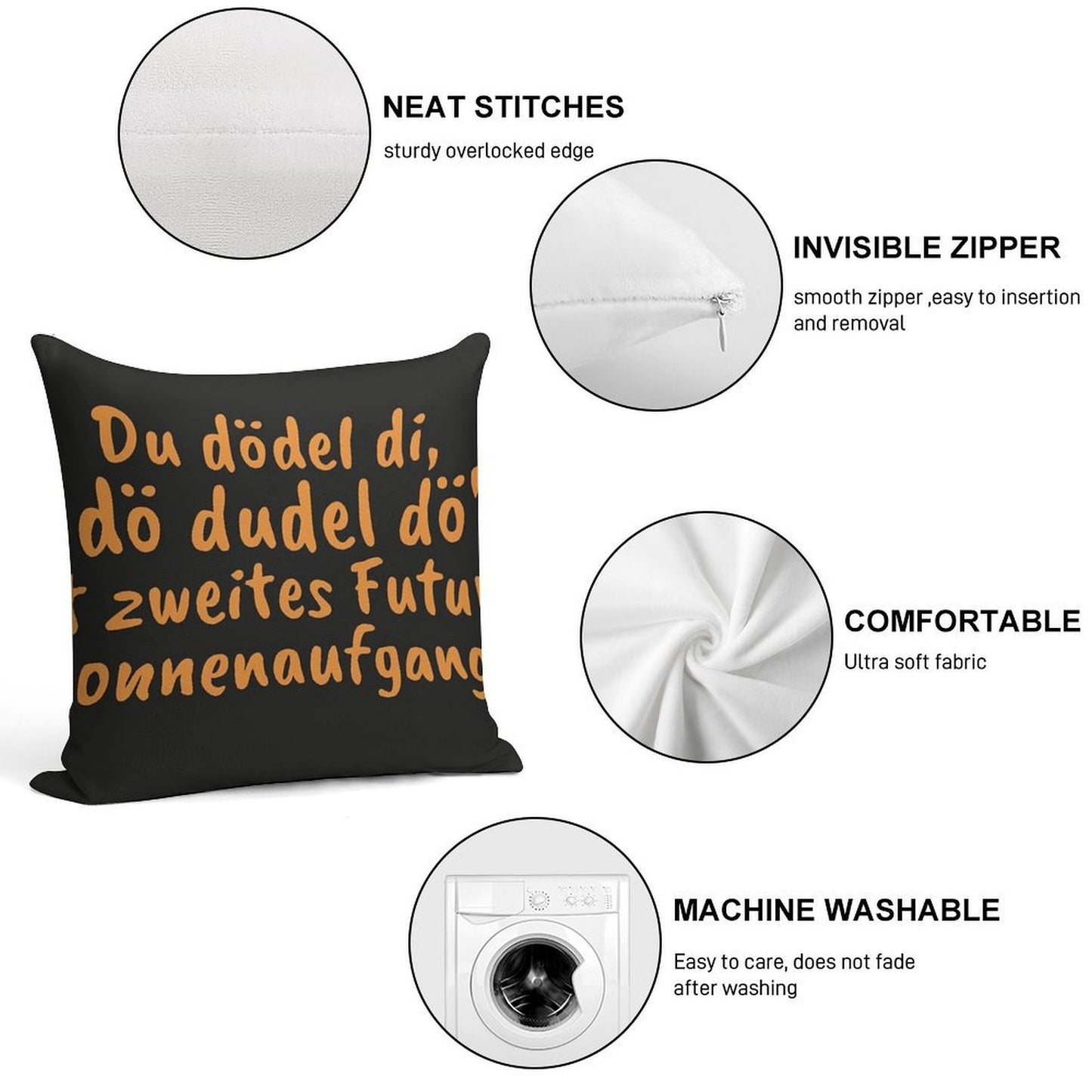 Yodeling Diploma - Loriot - TV Kult - German Soft Bedroom Essential Throw Pillow