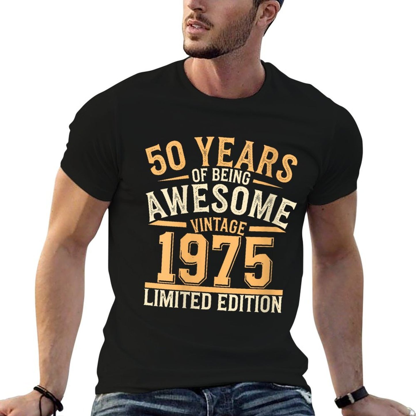 Womens 50 Year Birthday Decorations Men Gag 50yr 1975 50th Birthday Breathable T-Shirt