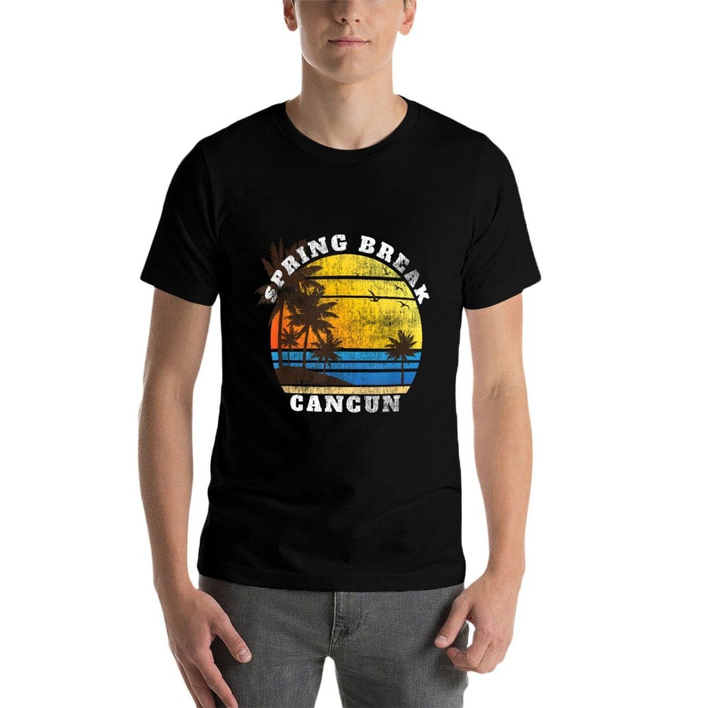 Spring Break Cancun Beach Matching Group Party Graphic-printed T-Shirt
