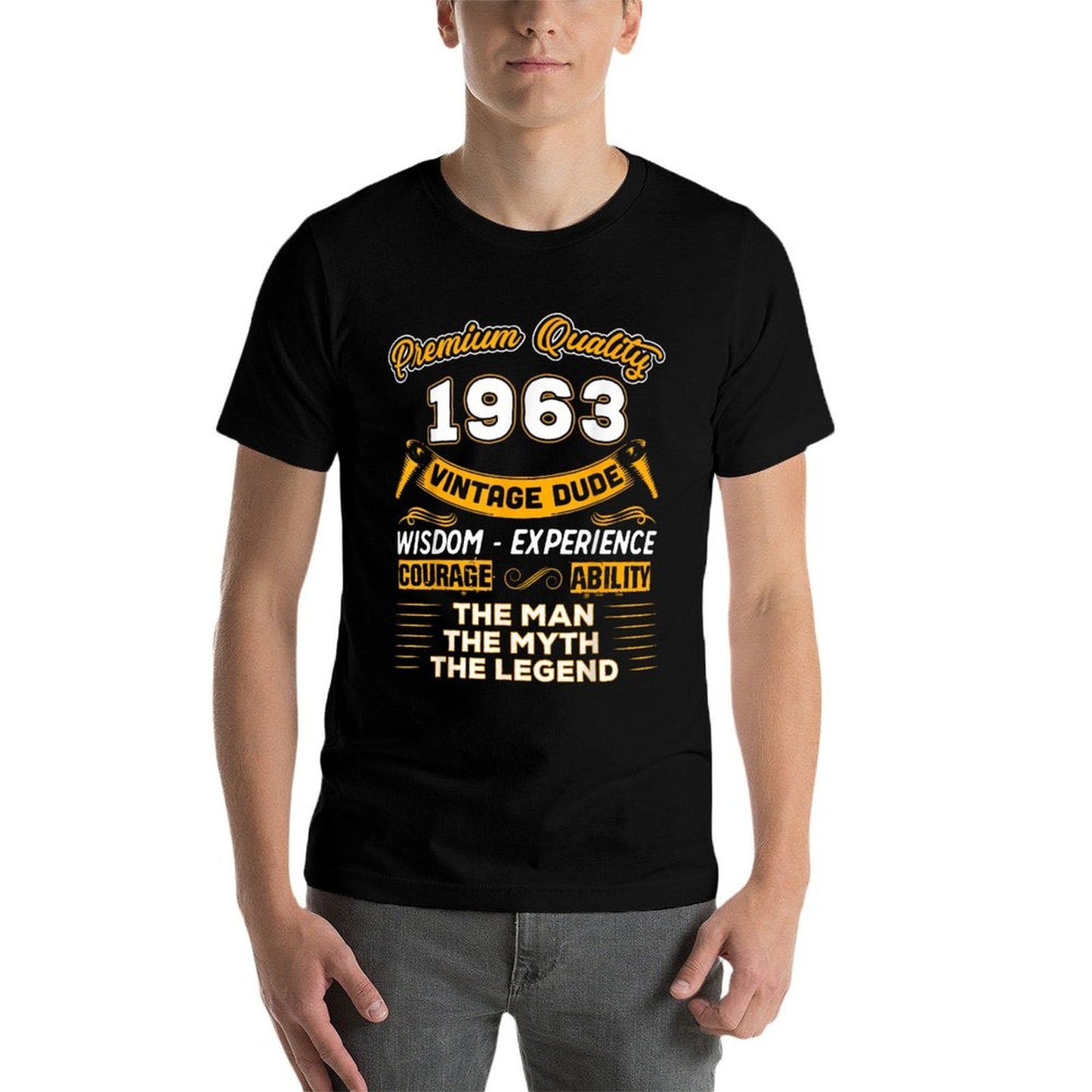 The Man Myth Legend 1963 60th Birthday Gift For 60 Years Old Slim-fit Cut T-Shirt