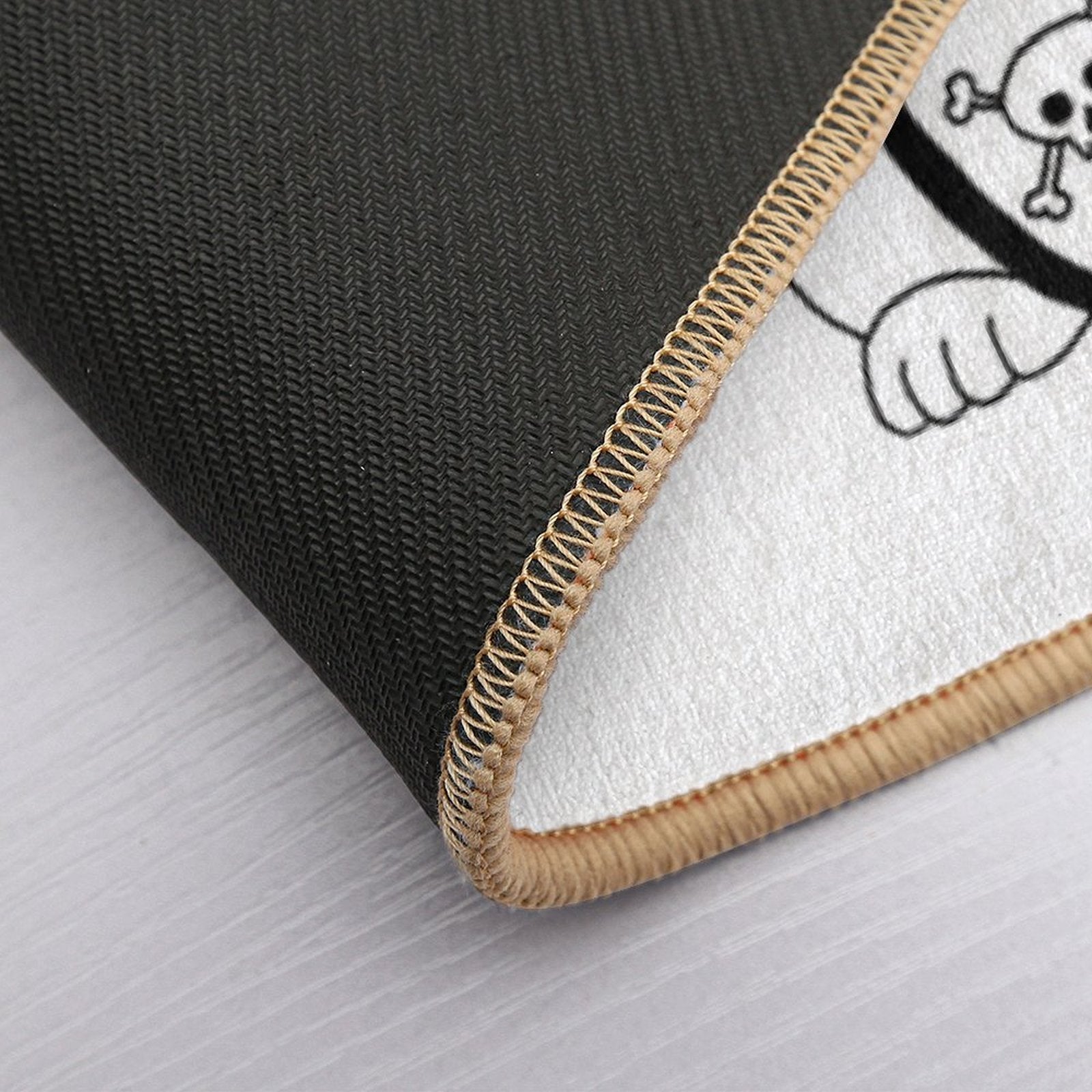 Emo Maneki Neko Skull  Fade-Resistant Bath Mat