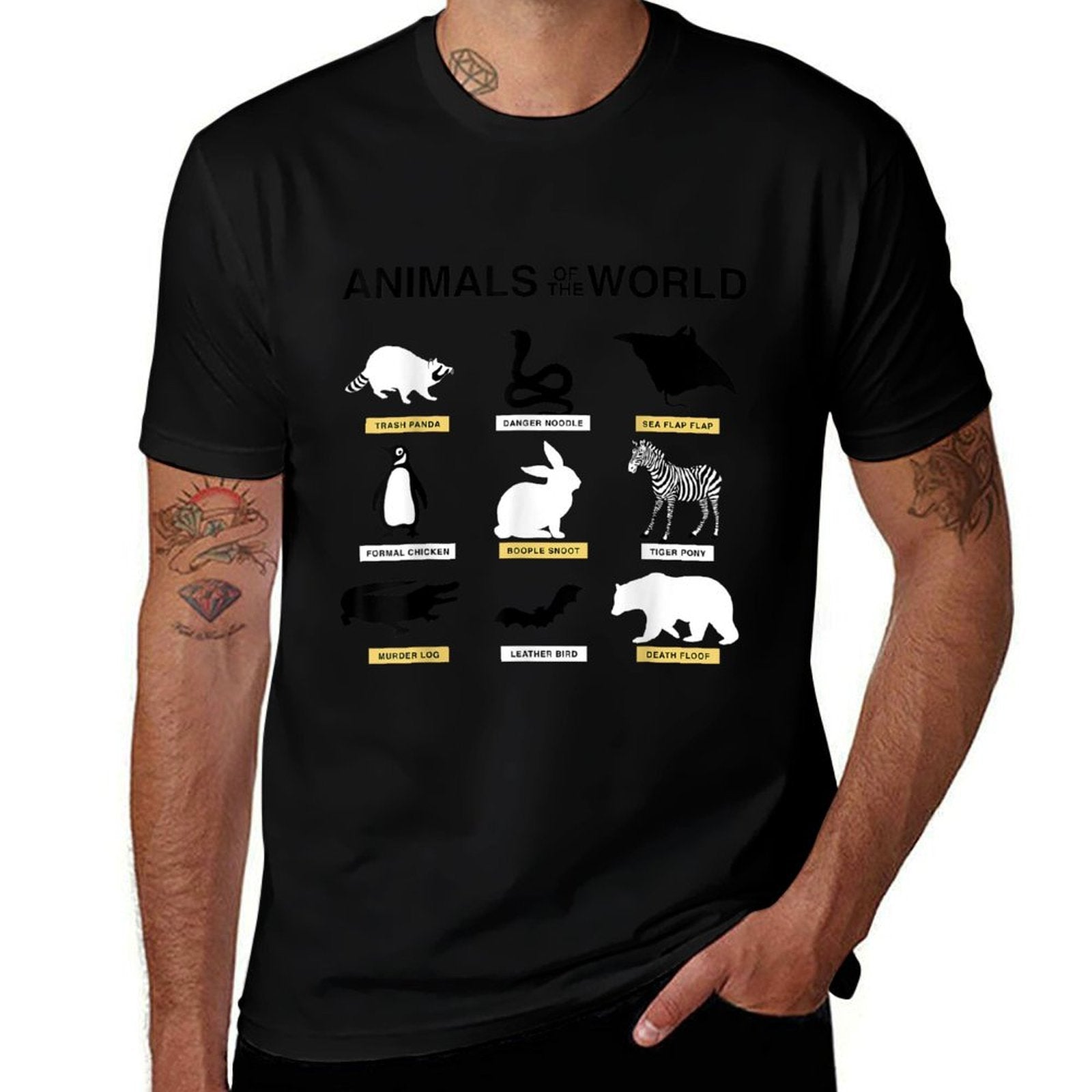 Animals Of The World Funny Rare Animals Memes  Slim-fit Cut T-Shirt