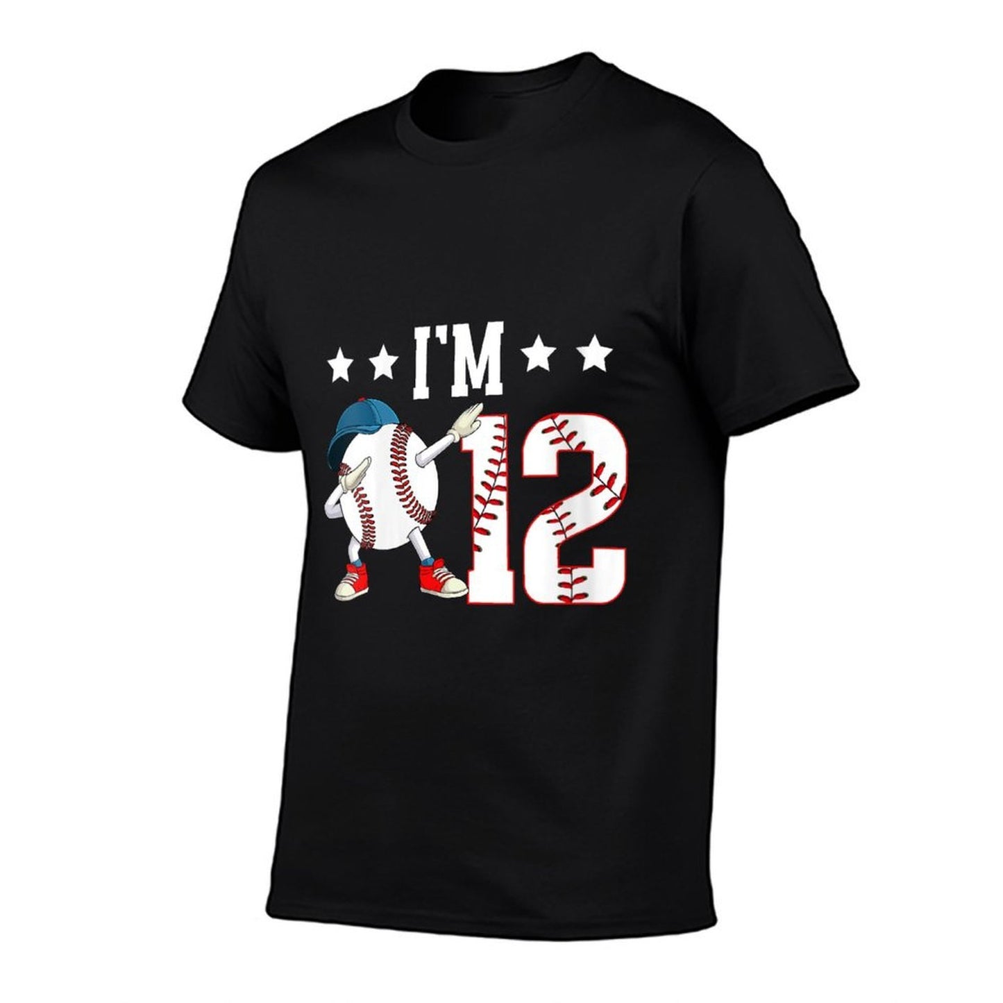 Womens 12th Baseball Birthday Twelve Year Old Baseball Player Fade-proof Color T-Shirt