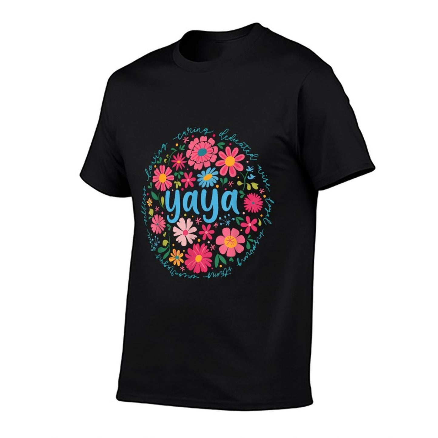Yaya Mothers Day For Grandma Wildflower Floral Women Tagless Design T-Shirt