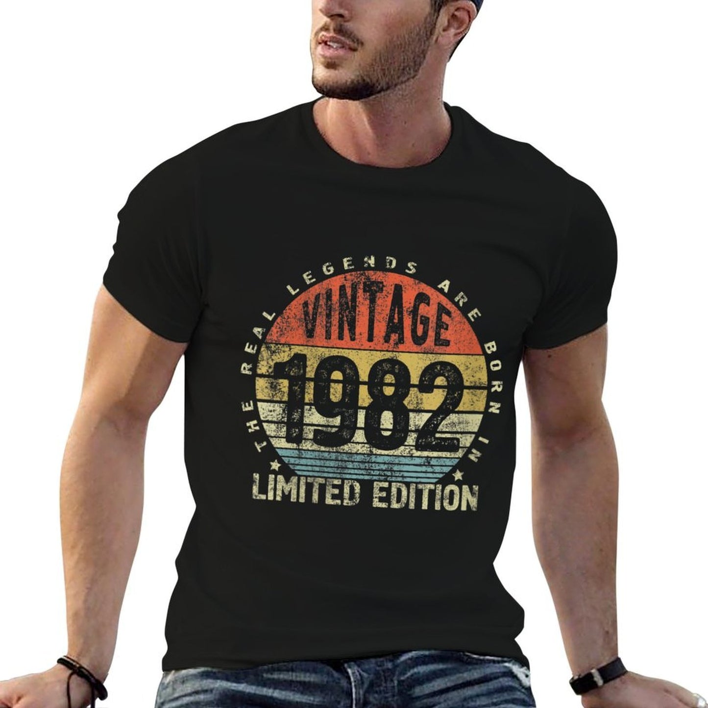 Womens 40th Birthdays for Women Or Men - Grunge 1982 Eco-friendly Material T-Shirt