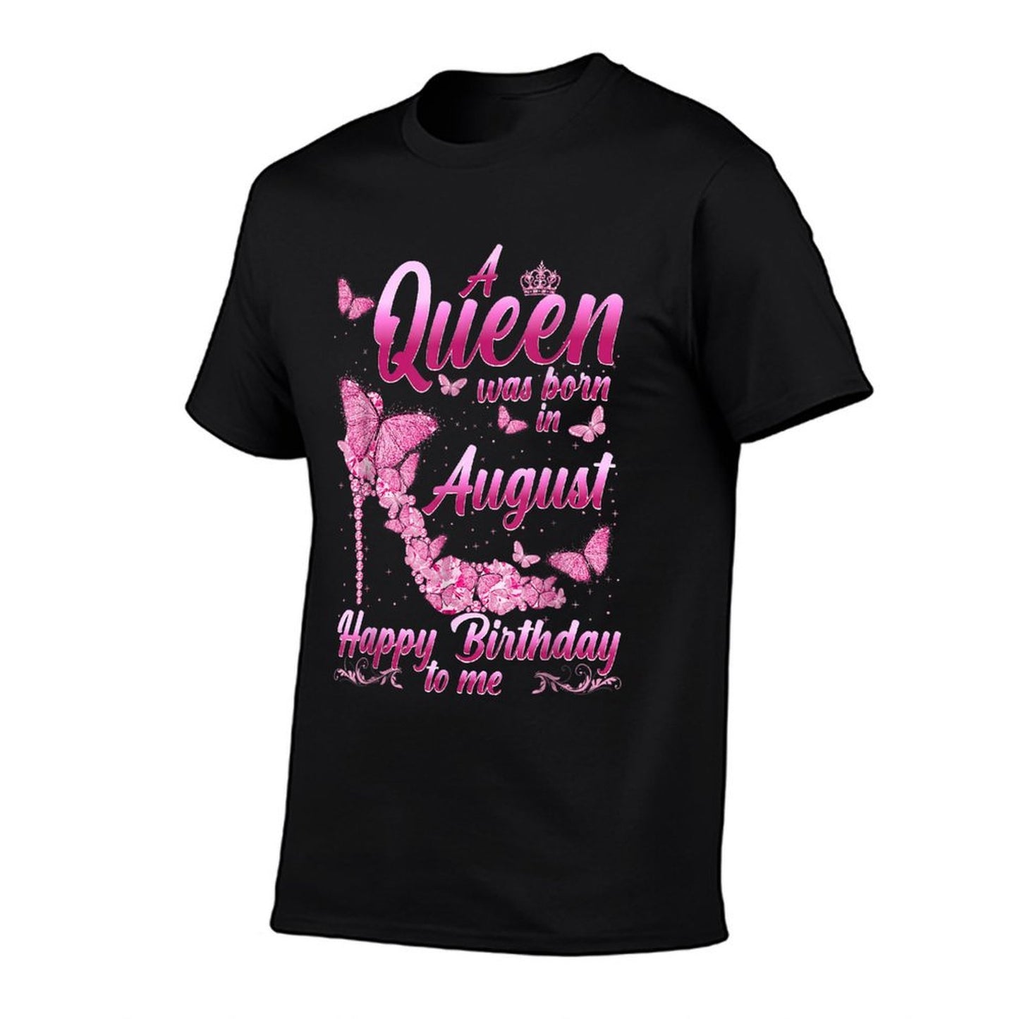 Womens August Is My Birthday Queen The Whole Month Girl Heathered Texture T-Shirt