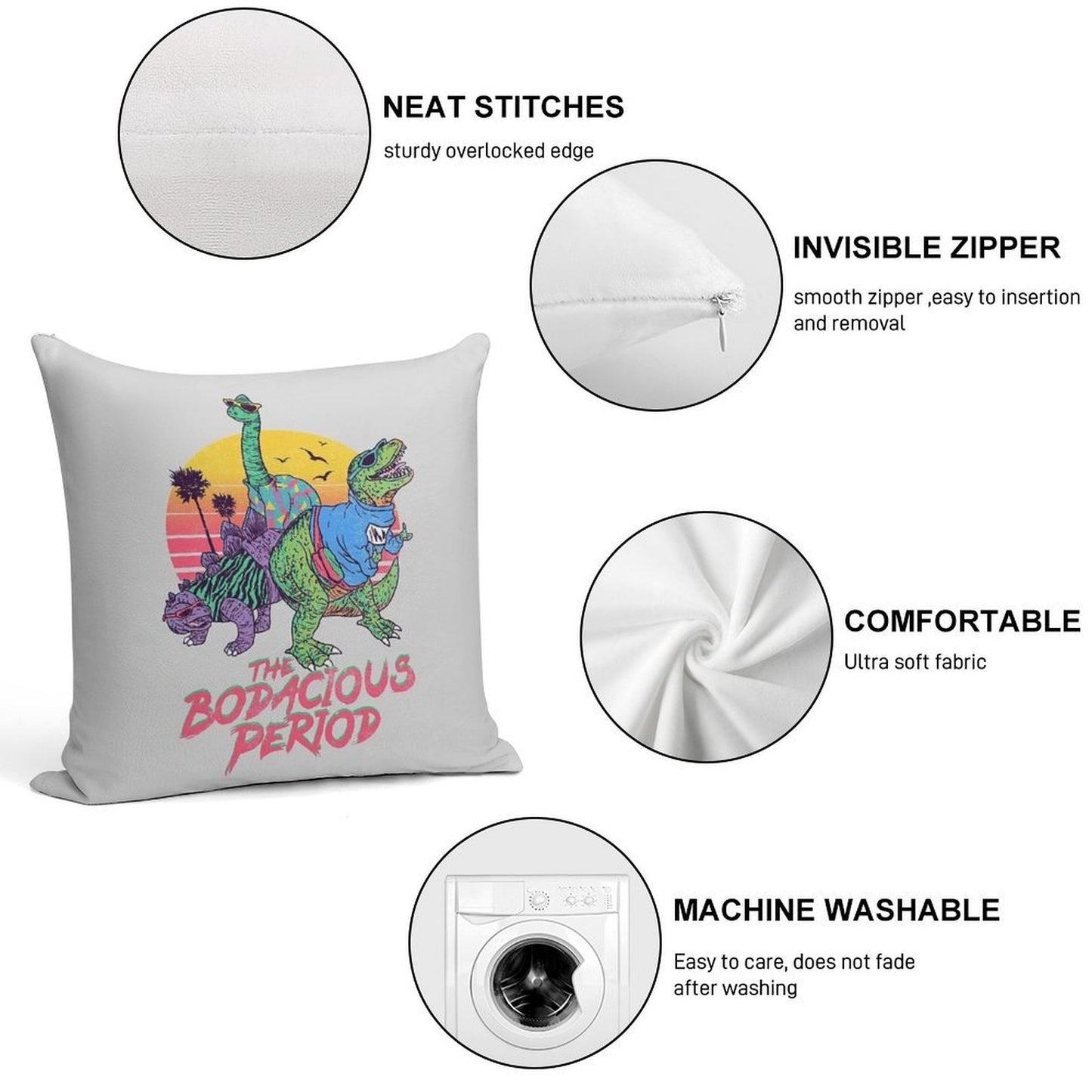 The Bodacious Period Soft Gift Ready Throw Pillow