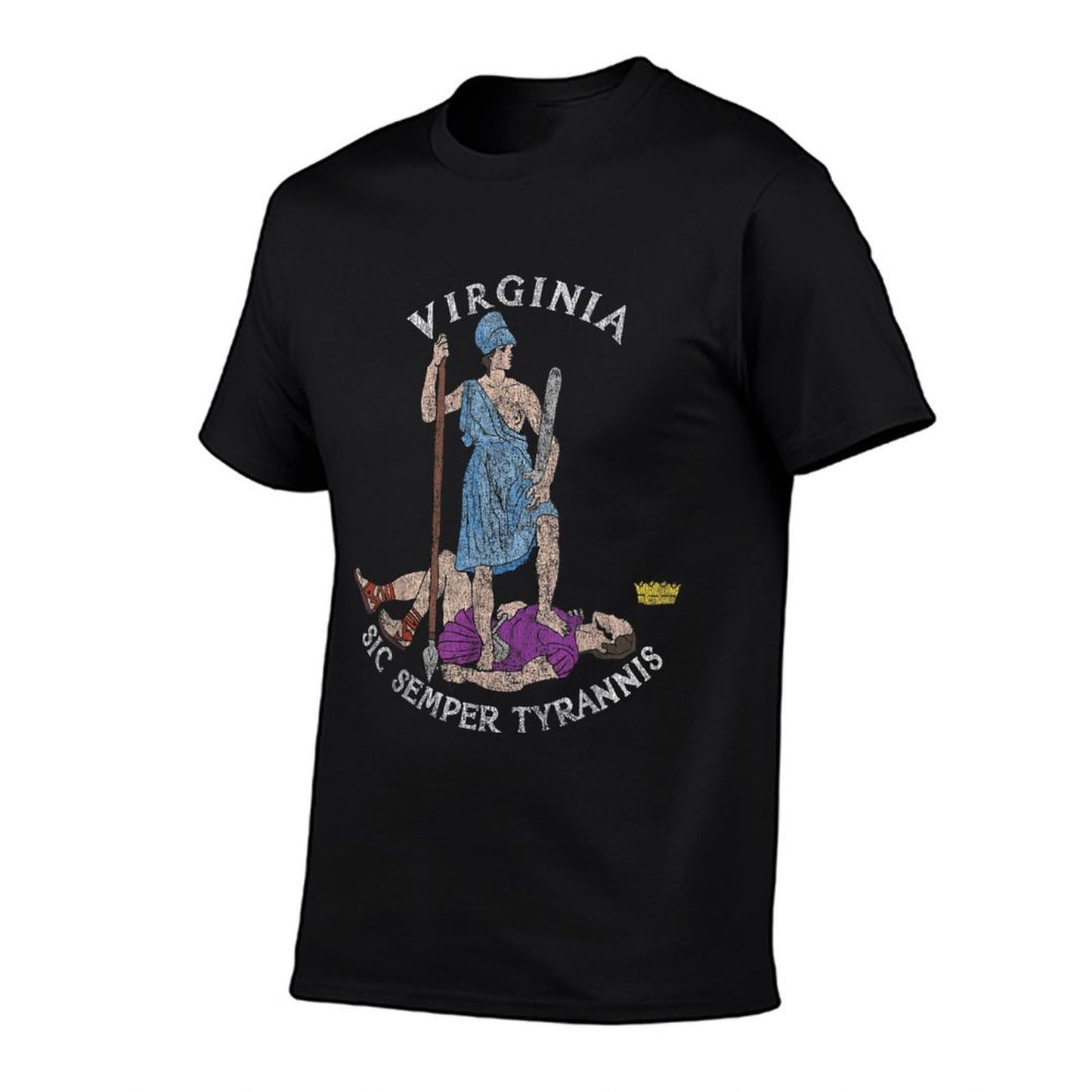 Vintage Seal of Virginia Sic Semper Tyrannis High-quality Stitching T-Shirt
