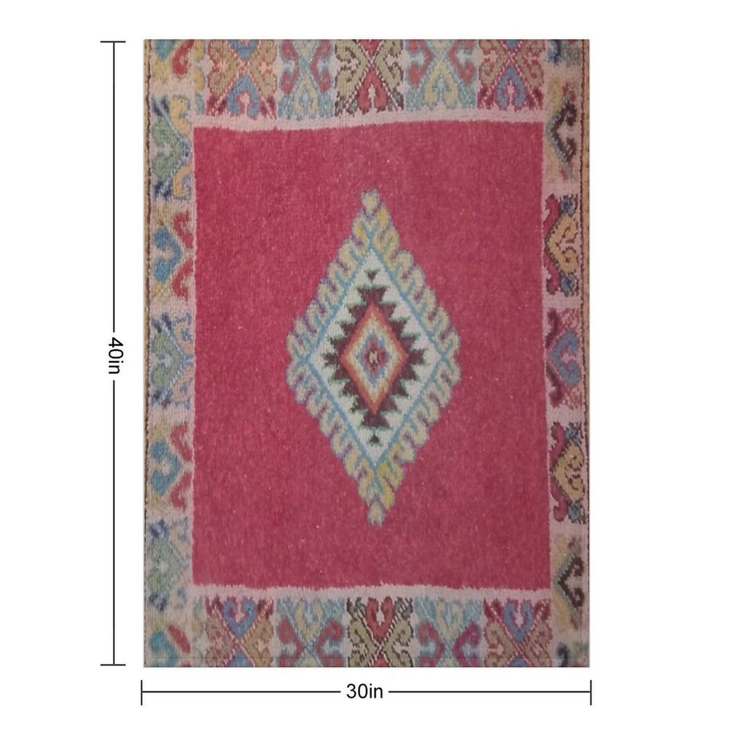 Vintage Moroccan Turkish Rug-Kelim Ethnic Woven Aztec Oriental Carpet Eco-conscious Throw Blanket