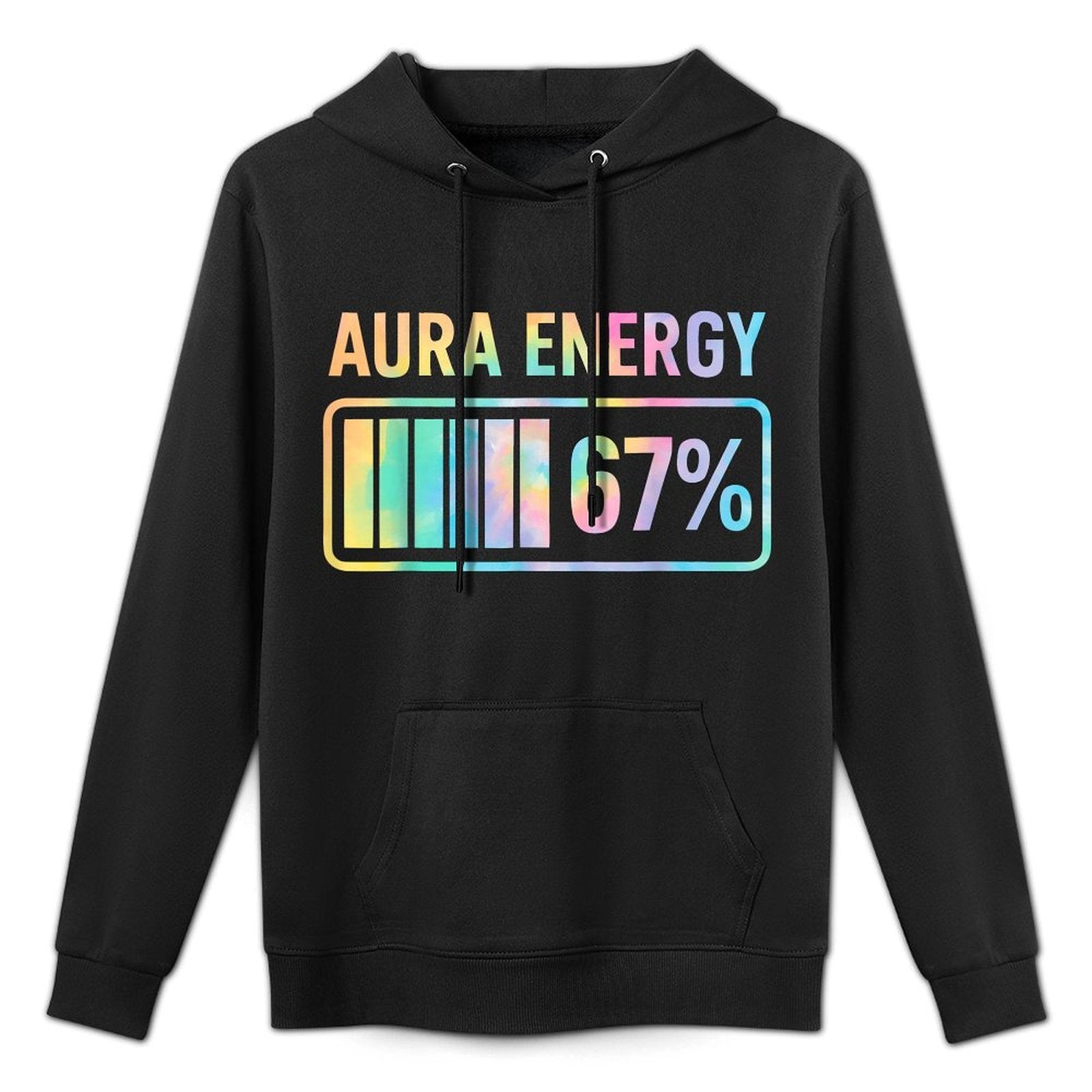 Aura Energy 67 Funny Six Seven Meme Gen Alpha Slang Relaxed Fit Hoodie