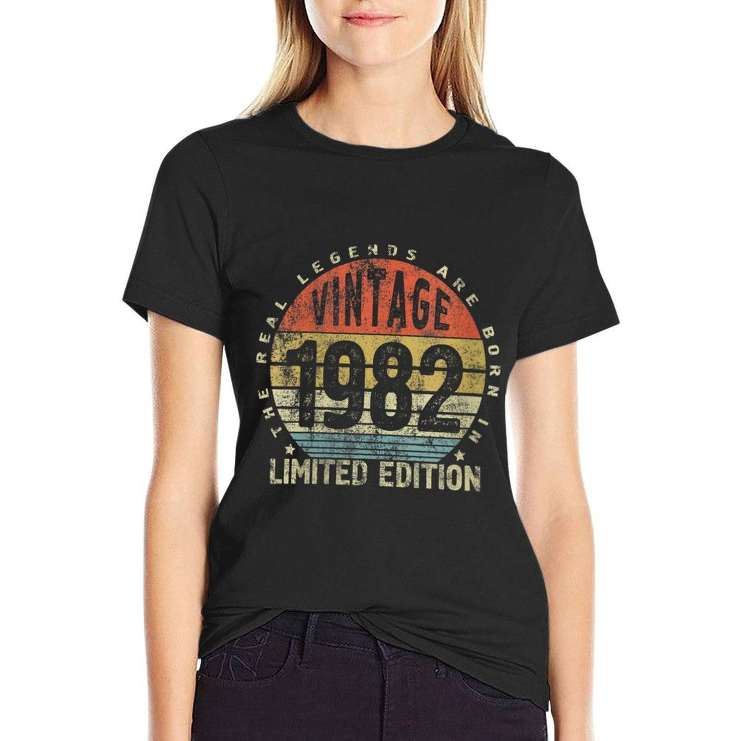 Womens 40th Birthdays for Women Or Men - Grunge 1982 Eco-friendly Material T-Shirt